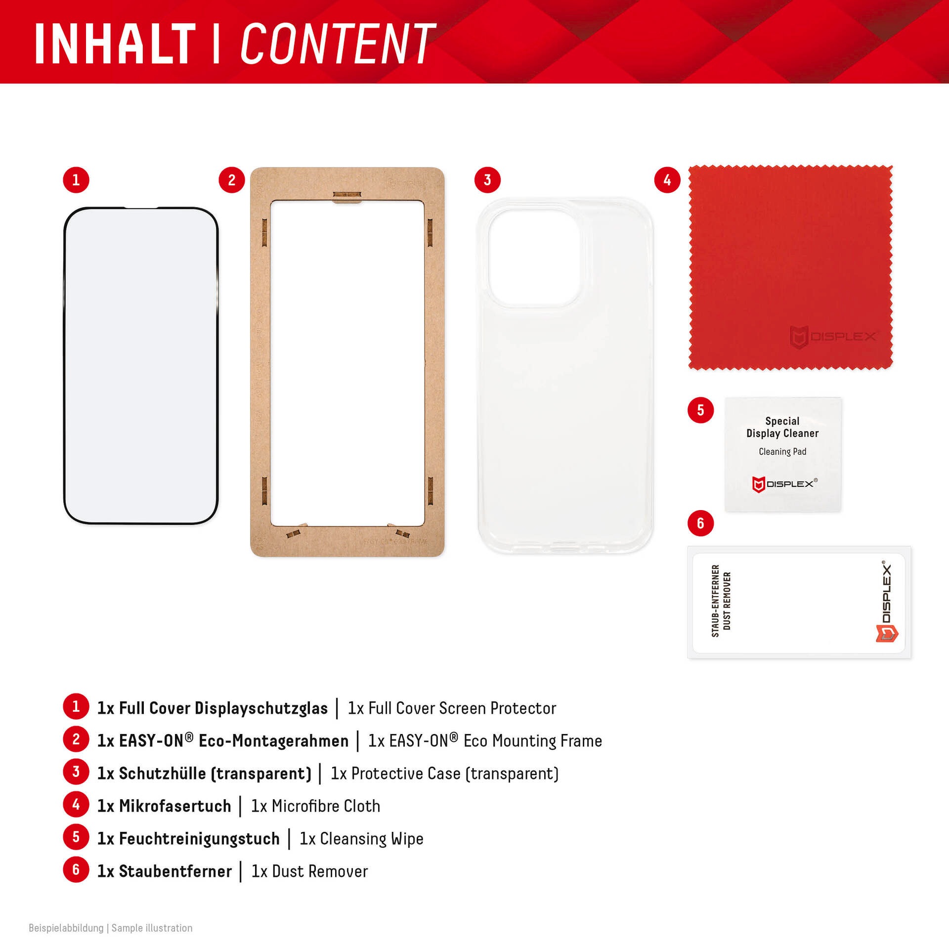 Displex Displayschutzglas »Real Glass + Case«, für Samsung Galaxy S24 Ultra, Displayschutzfolie Displayschutz Rundumschutz 360 Grad splitterfest