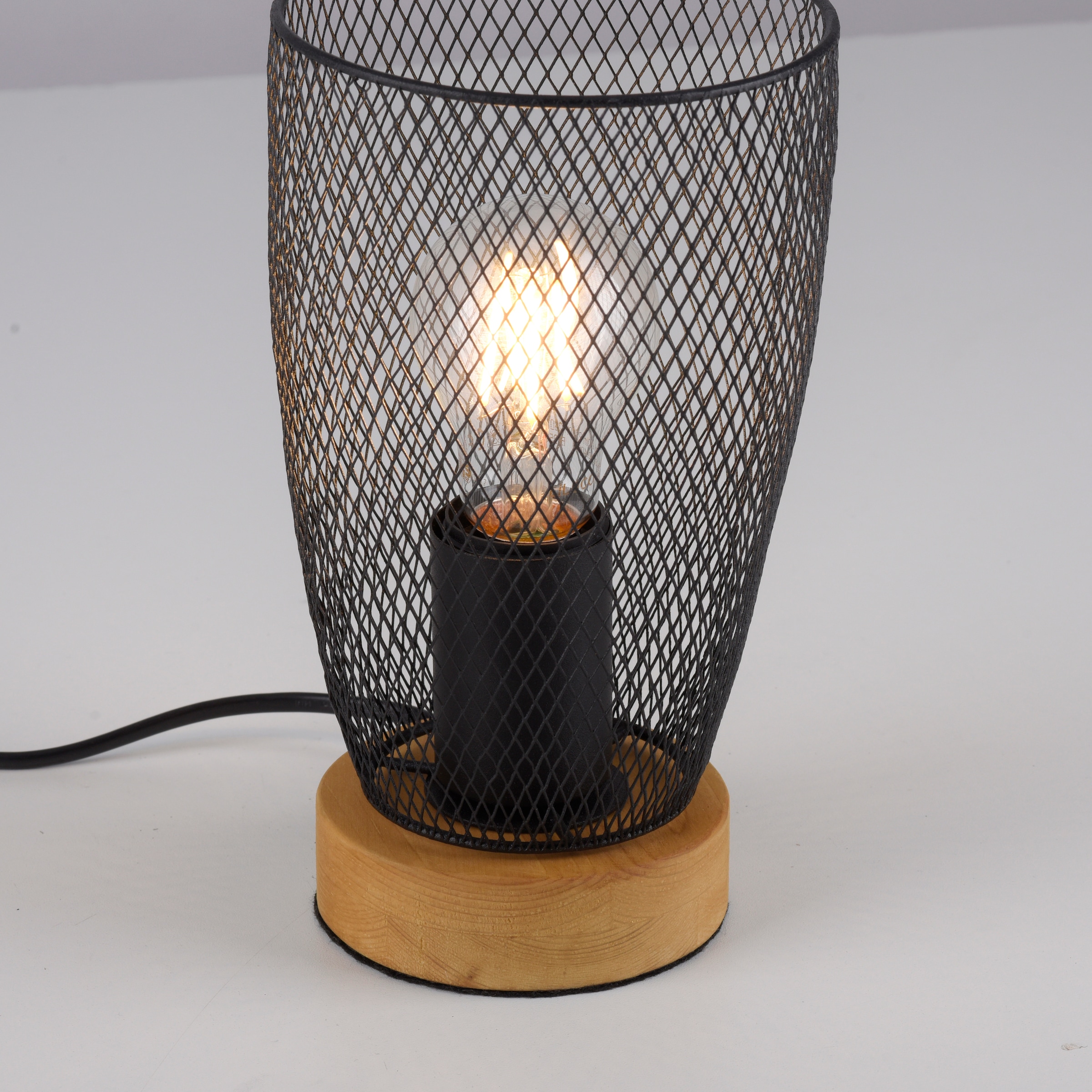 JUST LIGHT Tischleuchte »TAMIS«, 1 flammig, Leuchtmittel E27 | ohne Leuchtmittel, ExklusiveE27, Schalter, Schnurschalter
