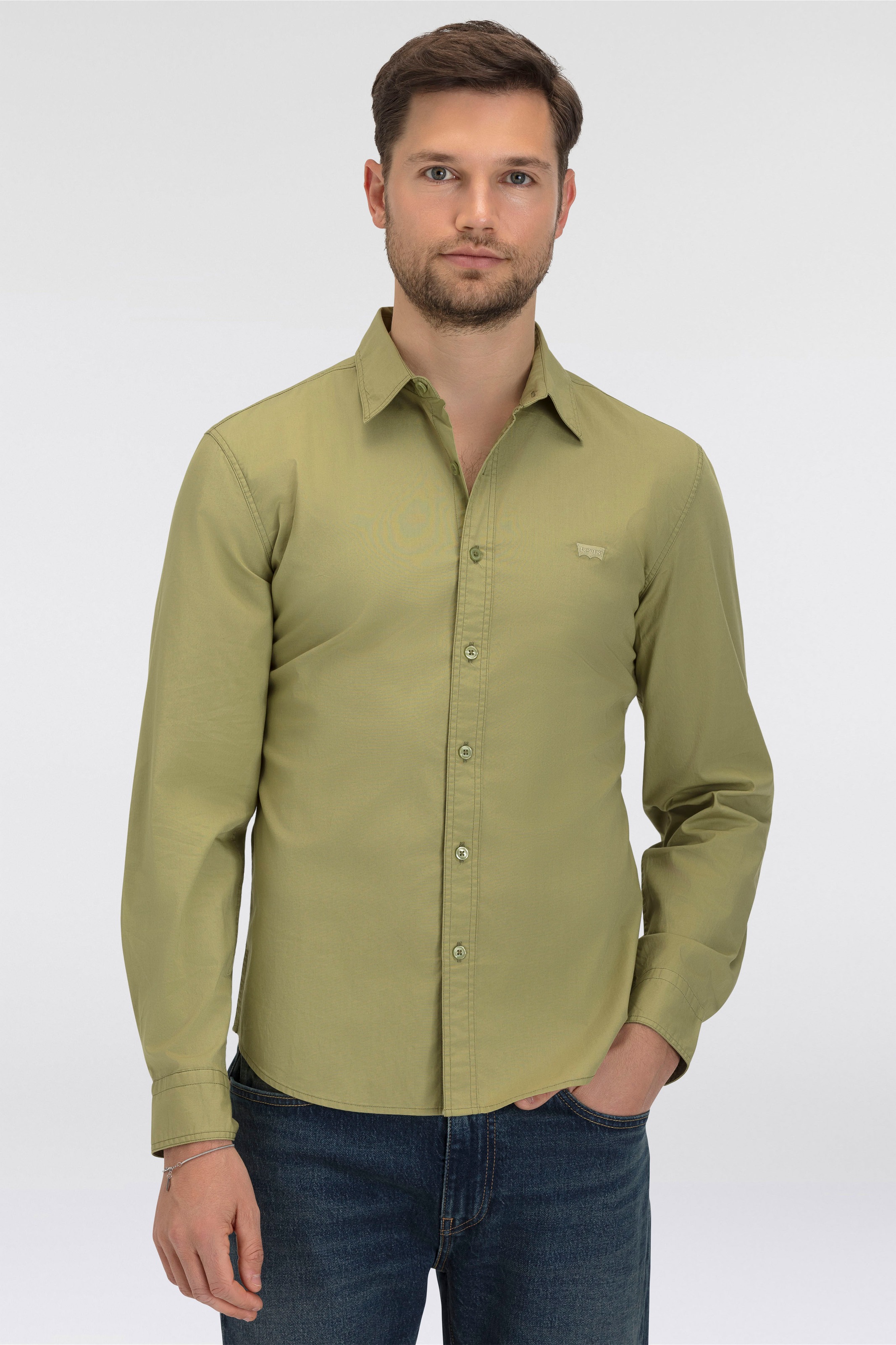 Levi's® Jeanshemd »BATTERY HM SHIRT SLIM«, mit Logobadge