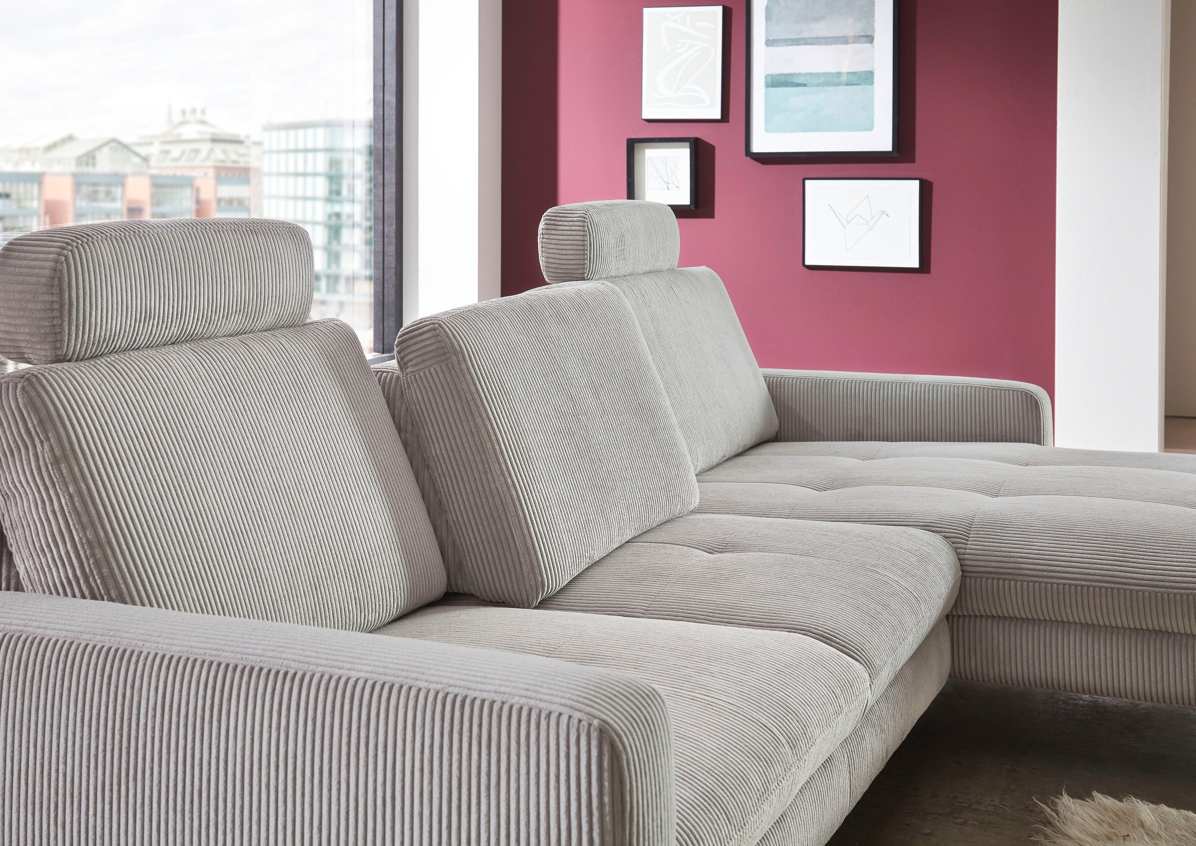 Die PlanBar Ecksofa »MP-IN20110 L-Form mit Kaltschaum-Polsterung«, optional mit Funktionen erhältlich