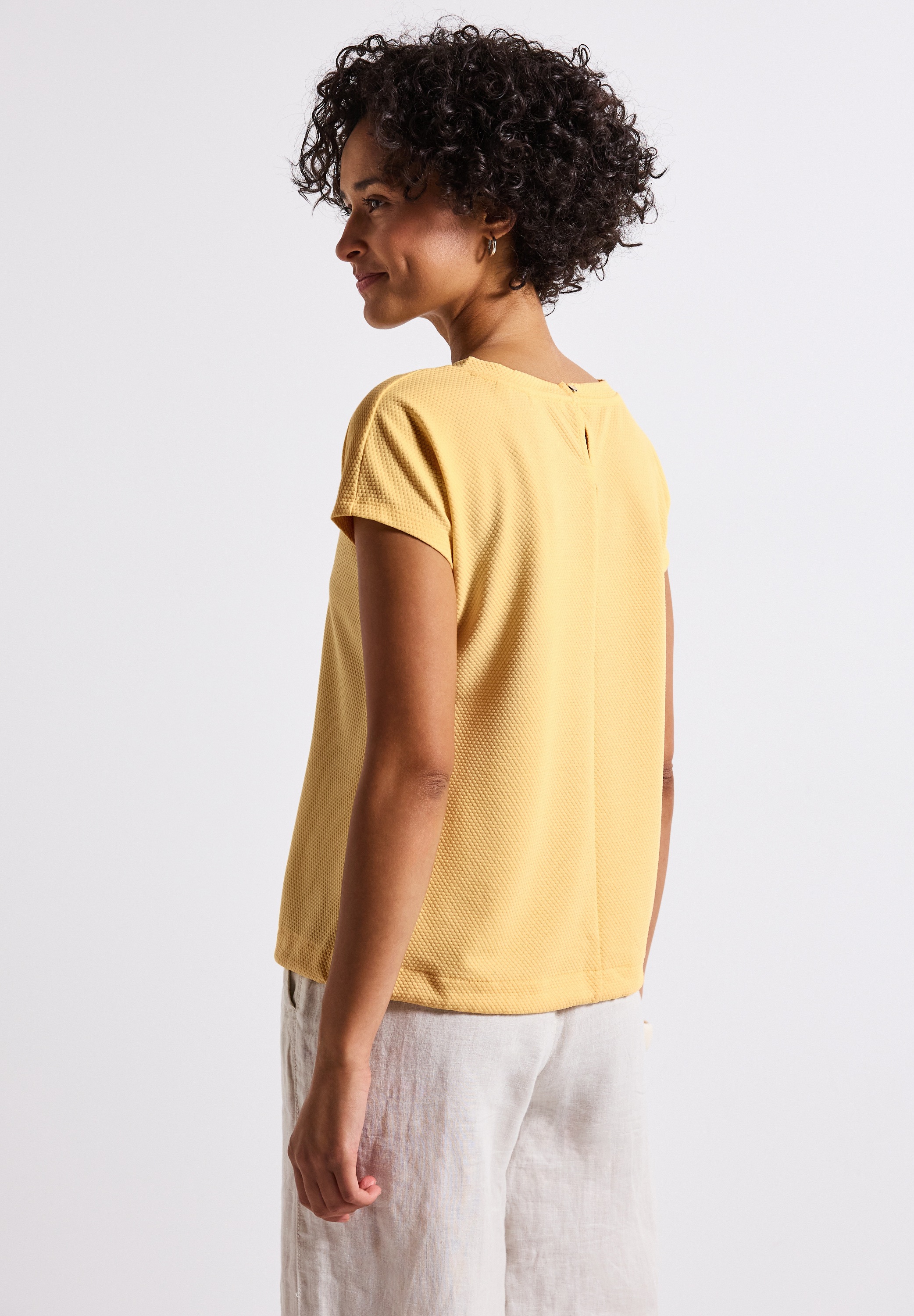 STREET ONE T-Shirt, mit Tunnelzug am Saum günstig online kaufen