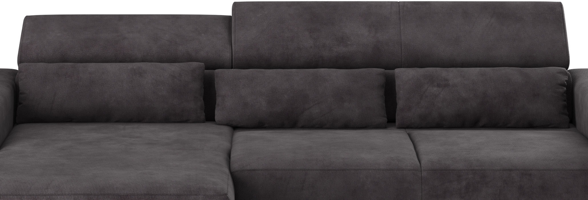COTTA Ecksofa »Side L-Form, mit Kopfteilverstellung & 3 Nierenkissen«, optional motorische Sitztiefenverstellung