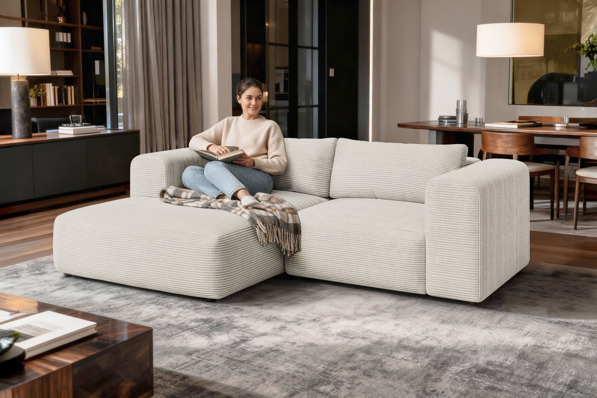 OTTO home Ecksofa "TIARRA Design-Sofa mit Ottomane recht/links bestellbar, günstig online kaufen