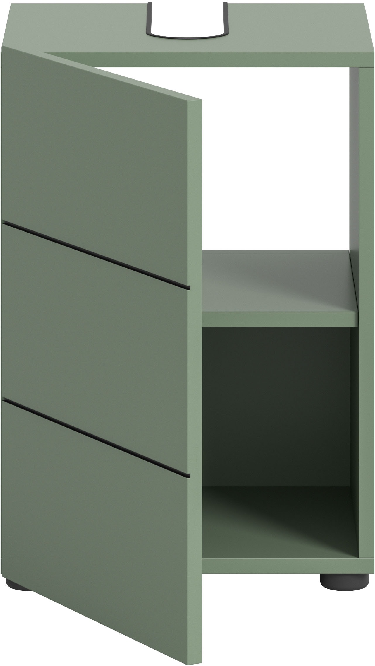 welltime Waschbeckenunterschrank »BIEL, Breite: 38 cm, 1 Tür, 2 Fächer, Siphonausschnitt« 1 Stk. tlg. Waschbeckenunterschrank, Unterschrank, WBU, Badezimmer, Bad
