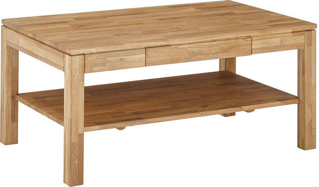 MCA furniture Couchtisch »SALEM«, massiv, keilverzinkt, geölt, Stollen massiv,60x60 mm, belastbar 60kg