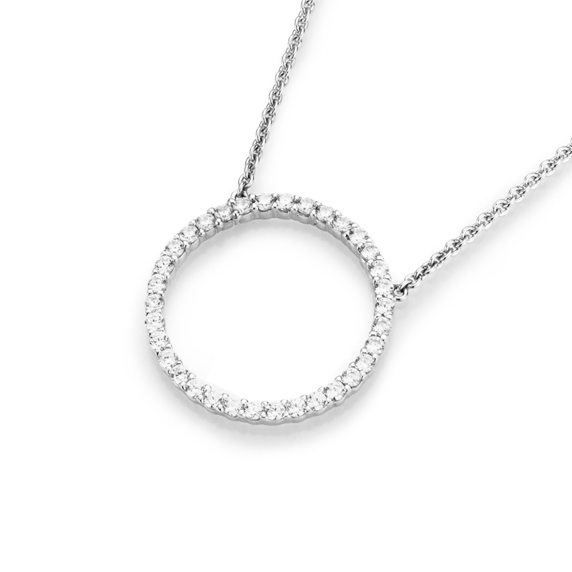 GIORGIO MARTELLO MILANO Collier »Mittelteil Ring mit Zirkonia Steinen Silber 925«