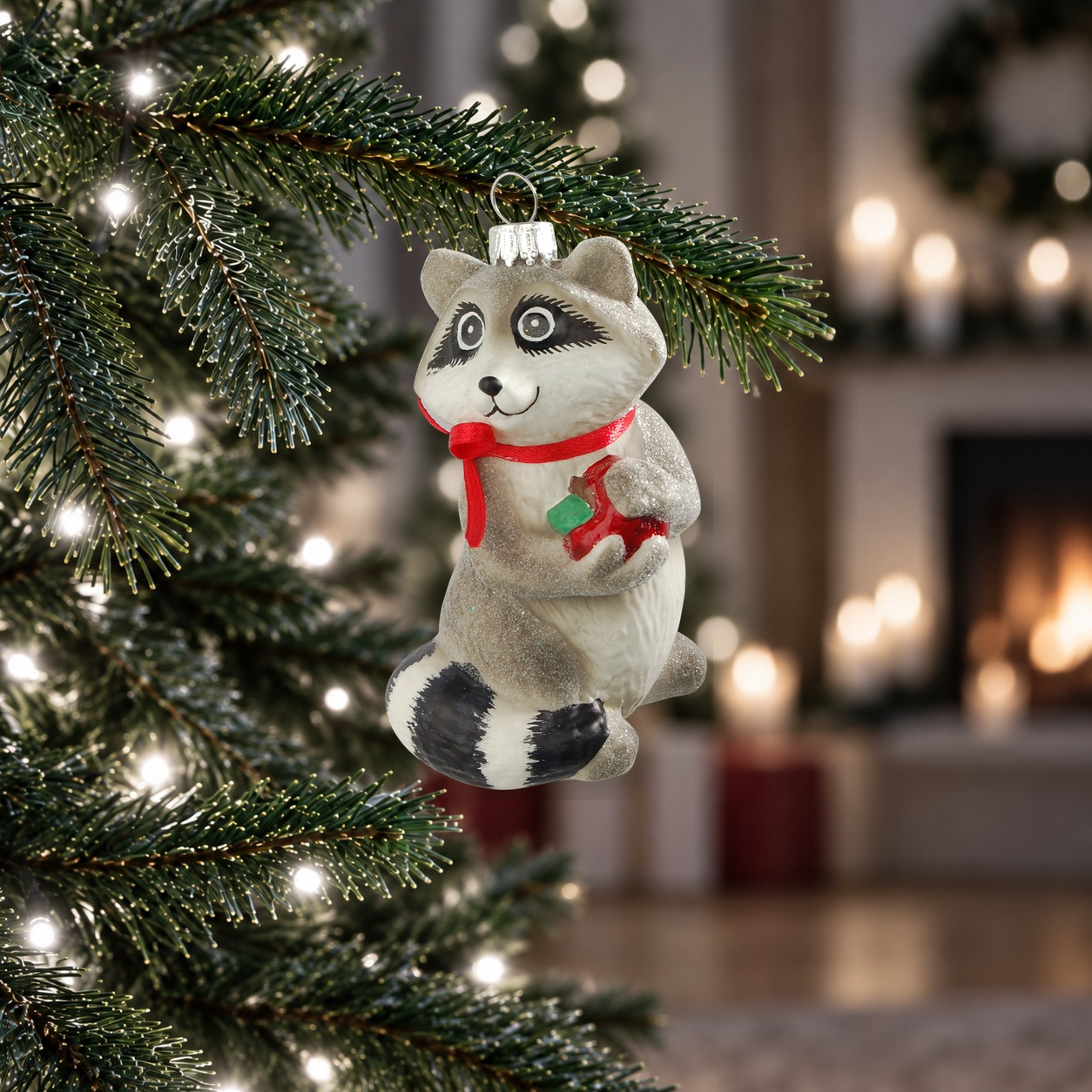 Krebs Glas Lauscha Christbaumschmuck »Waschbär Tommy« Glas, 1 Stück