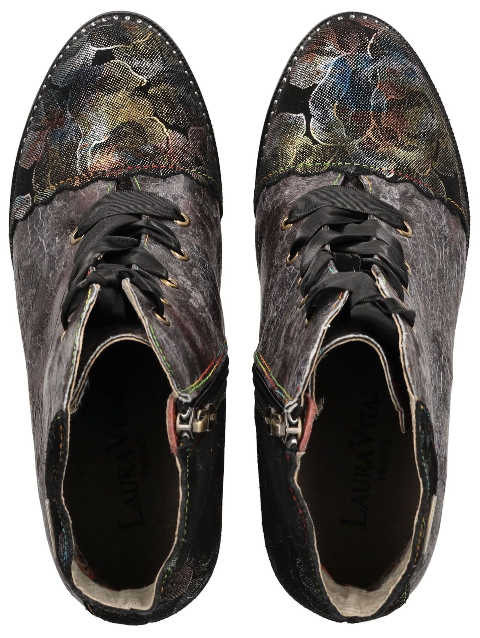 LAURA VITA High-Heel-Stiefelette »LAURA VITA Stiefelette Leder/Textil«