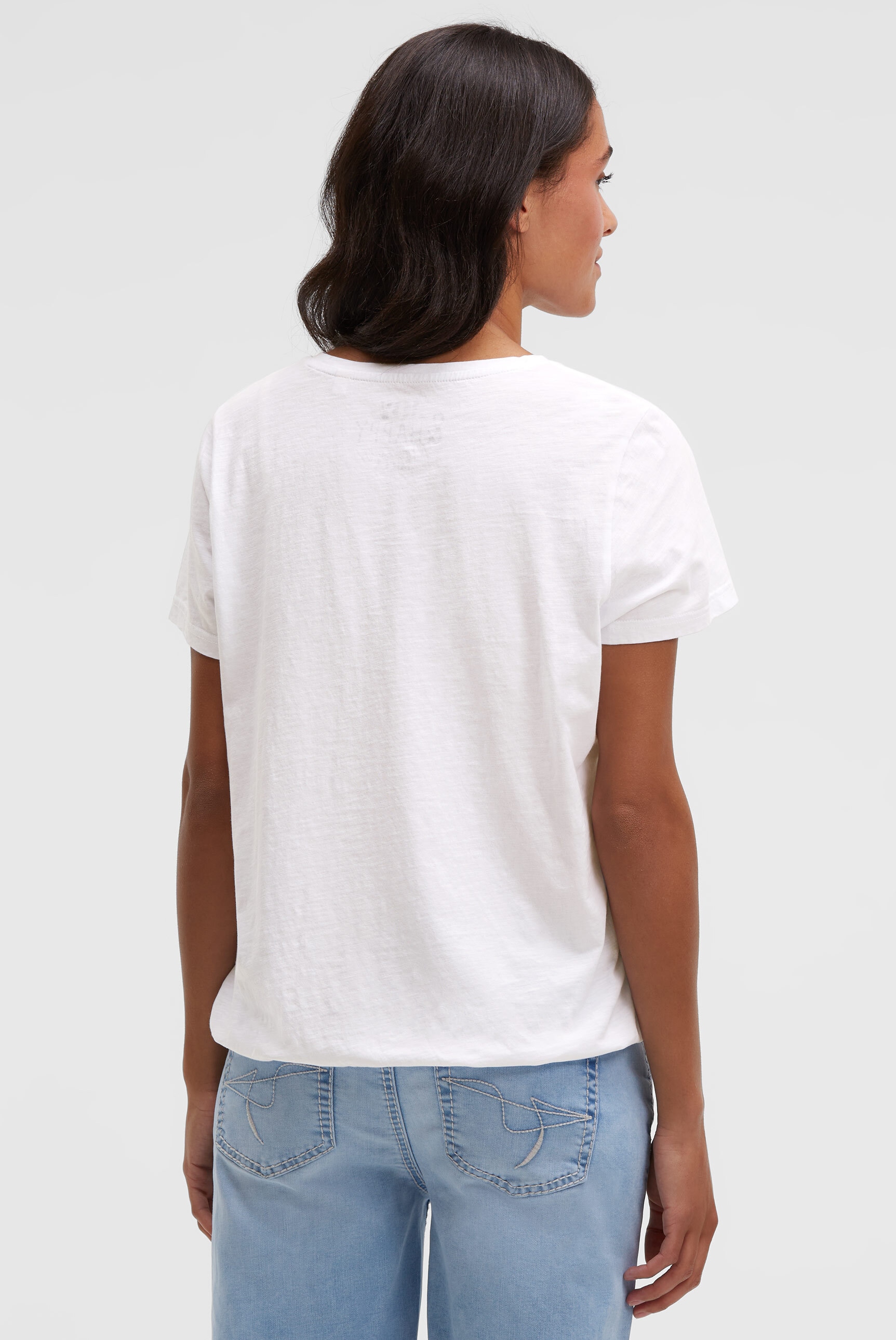 SOCCX Rundhalsshirt mit Gummizug im Saum