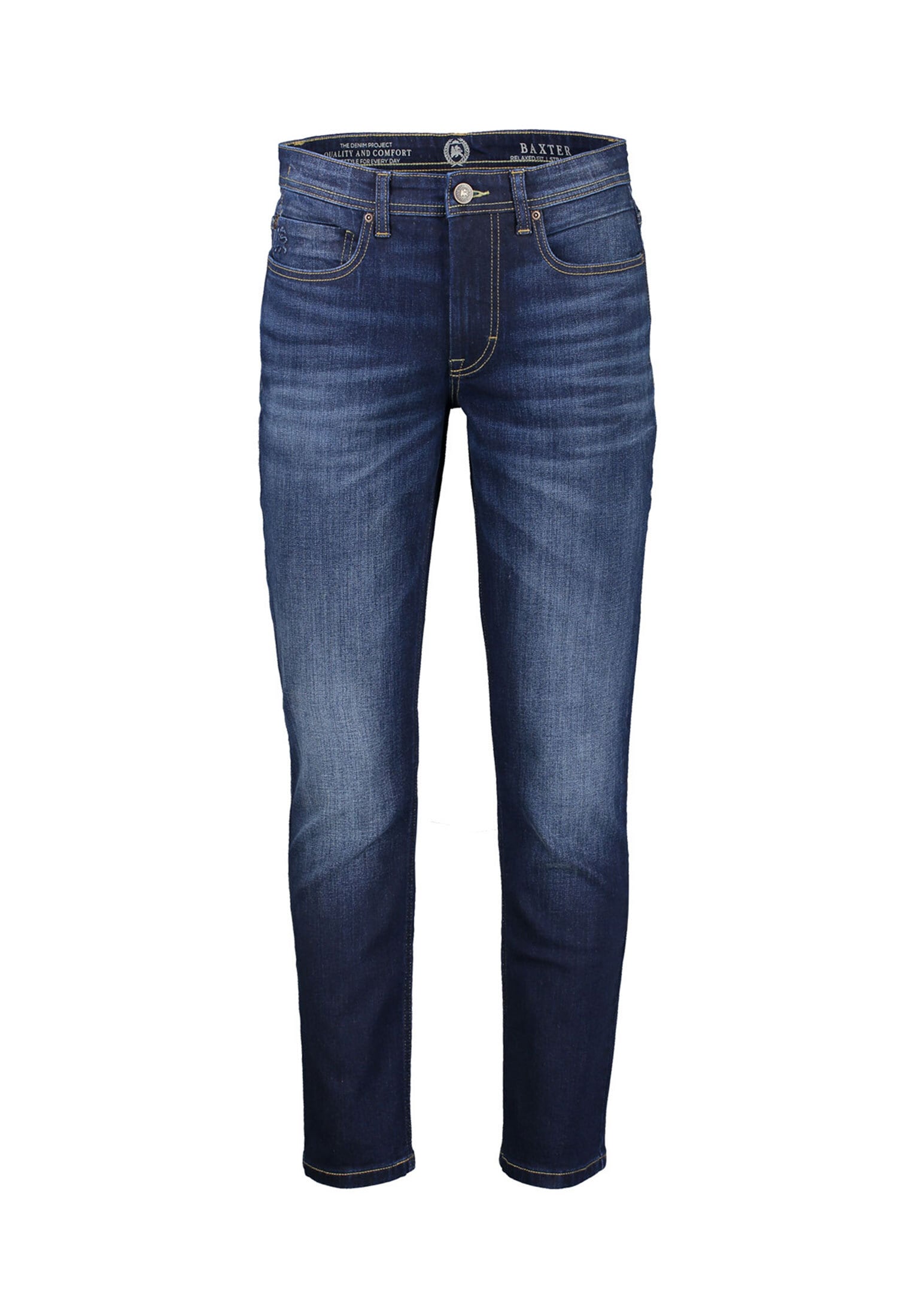 LERROS Relaxhose "BAXTER 5-Pocket-Denim im Used-Look, RELAXED FIT" Locker geschnittene Herren-Jeans mit geradem Beinverlauf