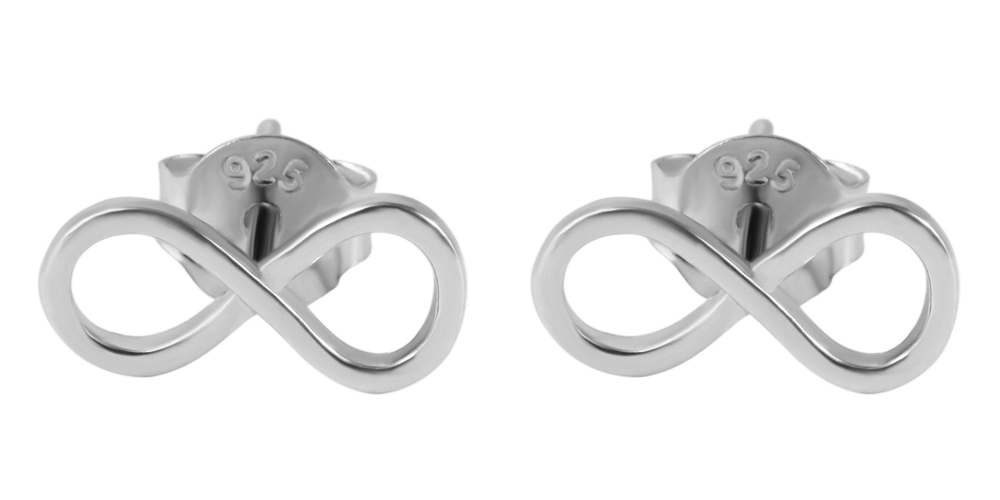 Adelia´s Paar Ohrhänger "Ohrringe – Ohrstecker Unendlichkeitszeichen aus 925 Silber" Zum Verschenken – ideal zum einfach so