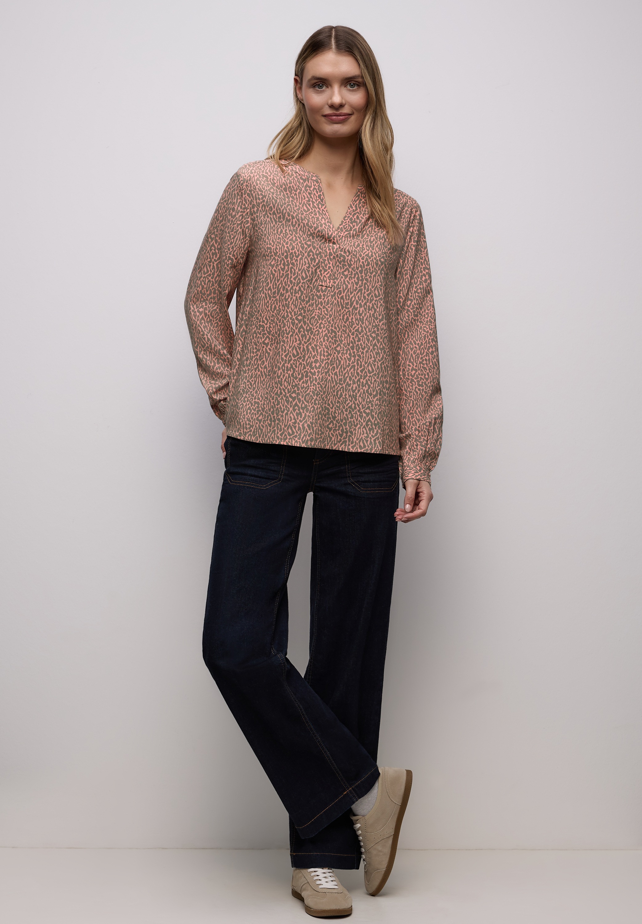 STREET ONE Langarmbluse mit Leoprint