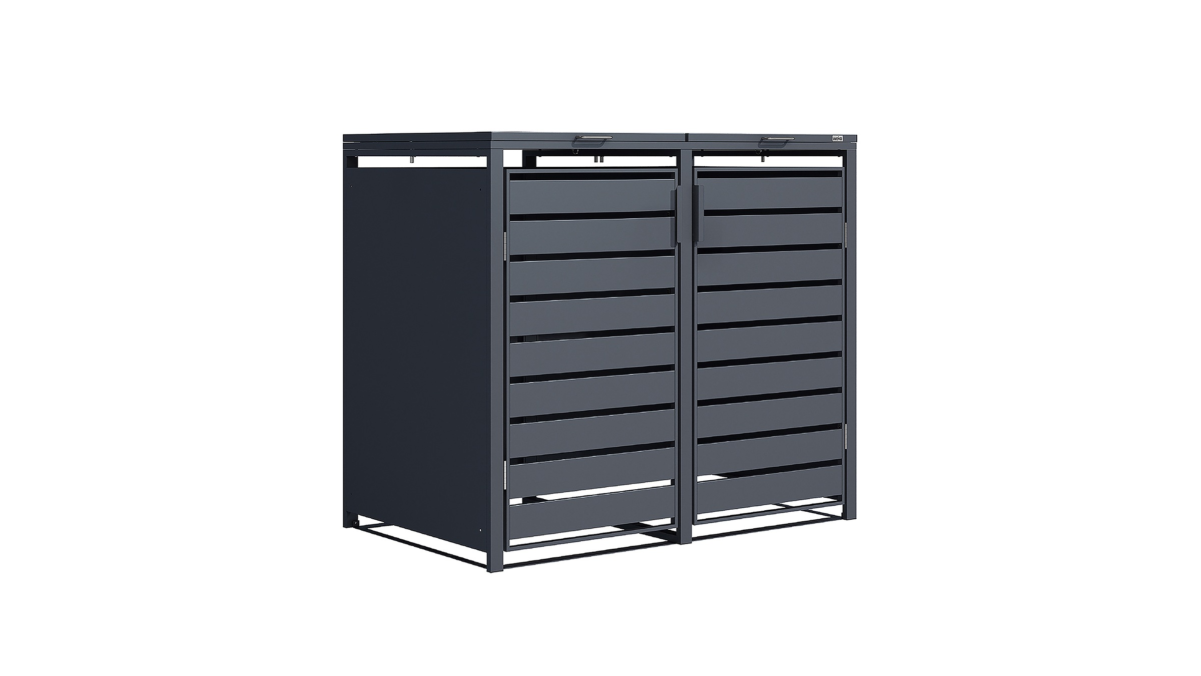 weka Mülltonnenbox »Gary« Metall pulverbeschichtet, für 2 Mülltonnen, BxTxH: 132x80x116 cm