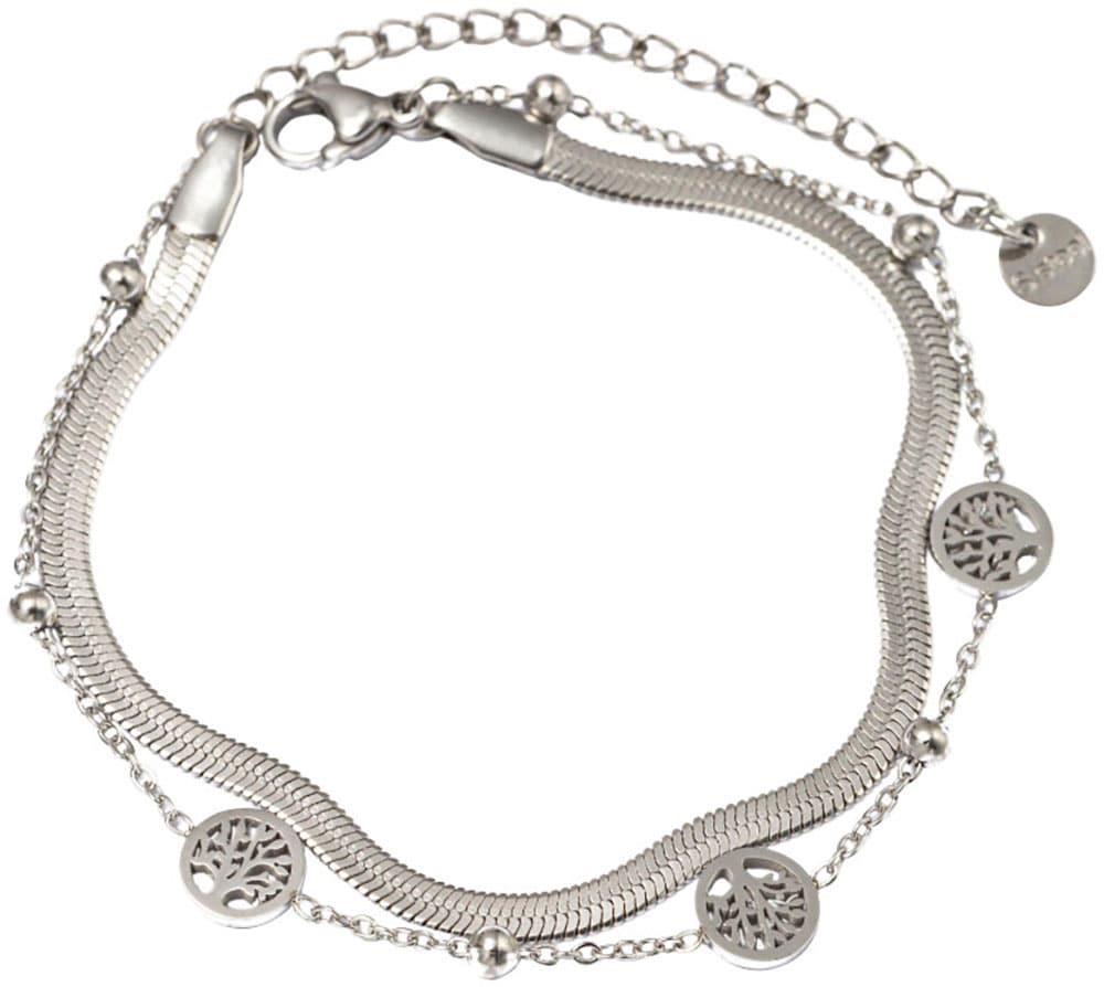 Firetti Edelstahlarmband »Schmuck Geschenk Edelstahl Armschmuck Armkette Baum des Lebens«, Made in Germany