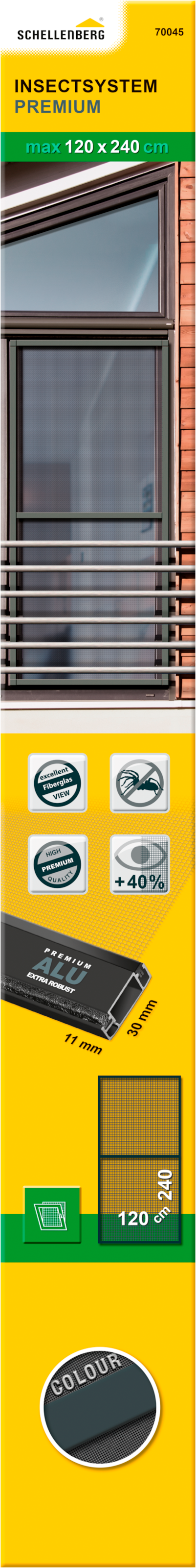 SCHELLENBERG Insektenschutz-Fensterrahmen "Premium für bodentiefe Fenster" günstig online kaufen