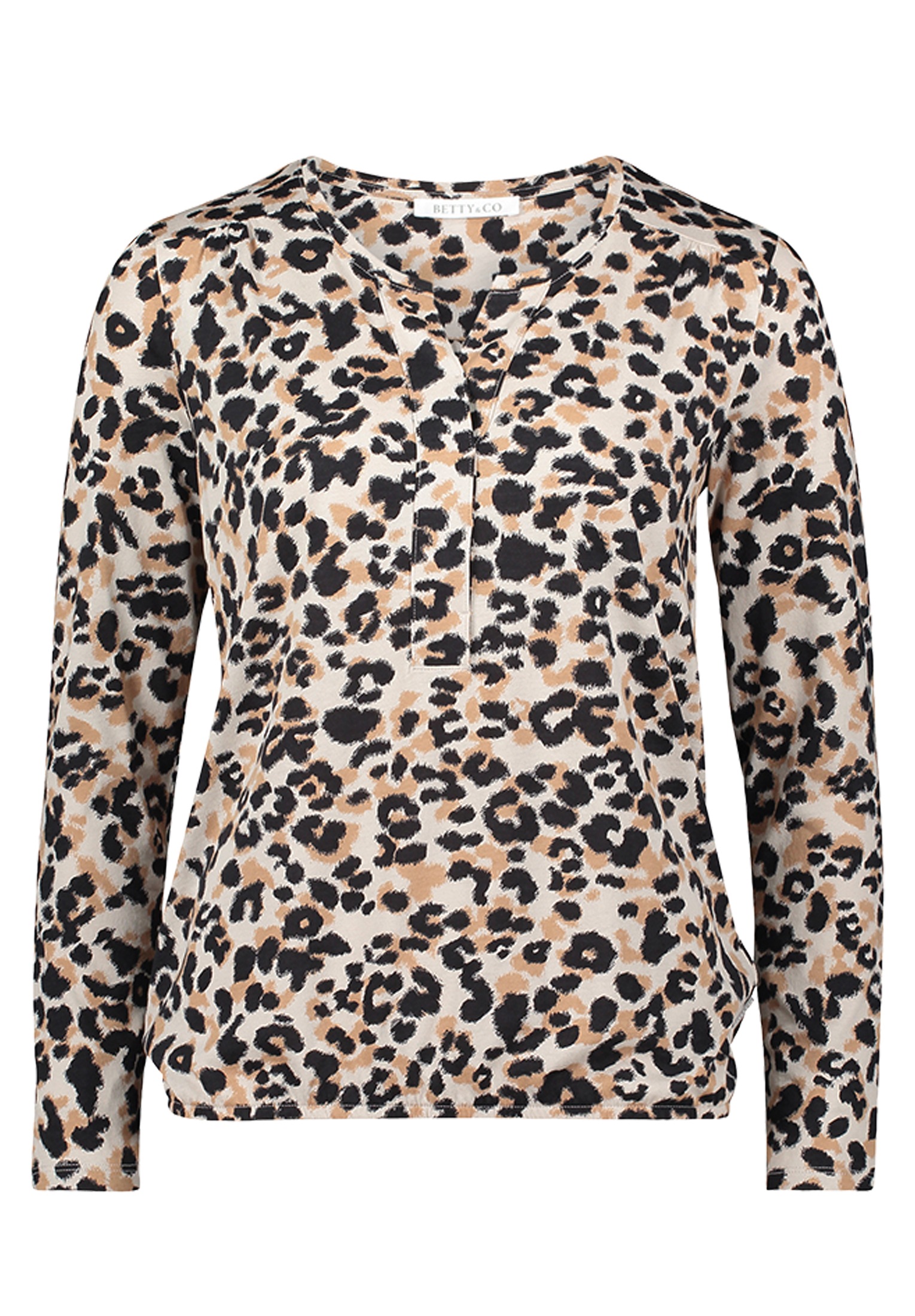 Betty&Co Kurzarmshirt "Damen Casual-Shirt mit Gummizug" 1 Stk. tlg. günstig online kaufen