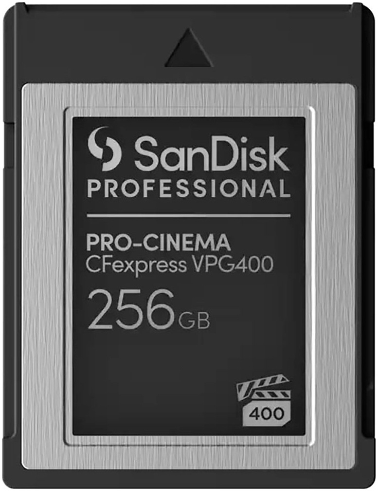 SANDISK Speicherkarte "PRO-CINEMA CFexpress VPG400 Typ B 256GB", 256 GB, schwarz, Speicherkarten