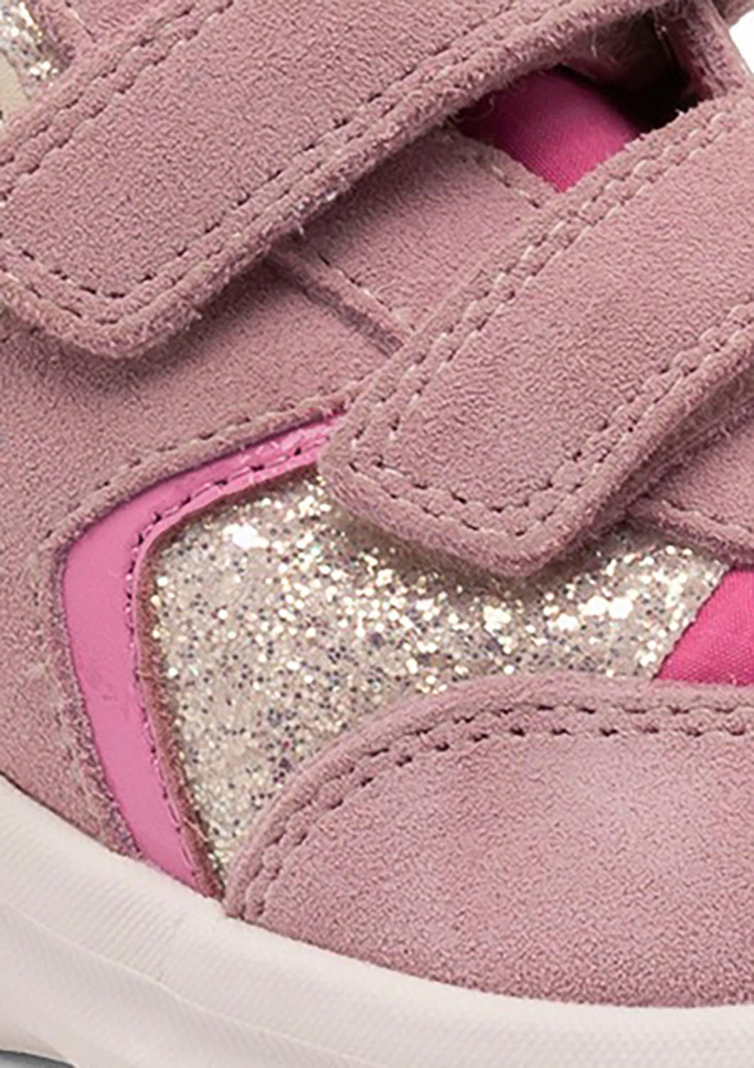Bisgaard Sneaker »yuki glitter Weite: normal«, Freizeitschuh, Mädchen Schuh mit Klett, Größenschablone zum Download