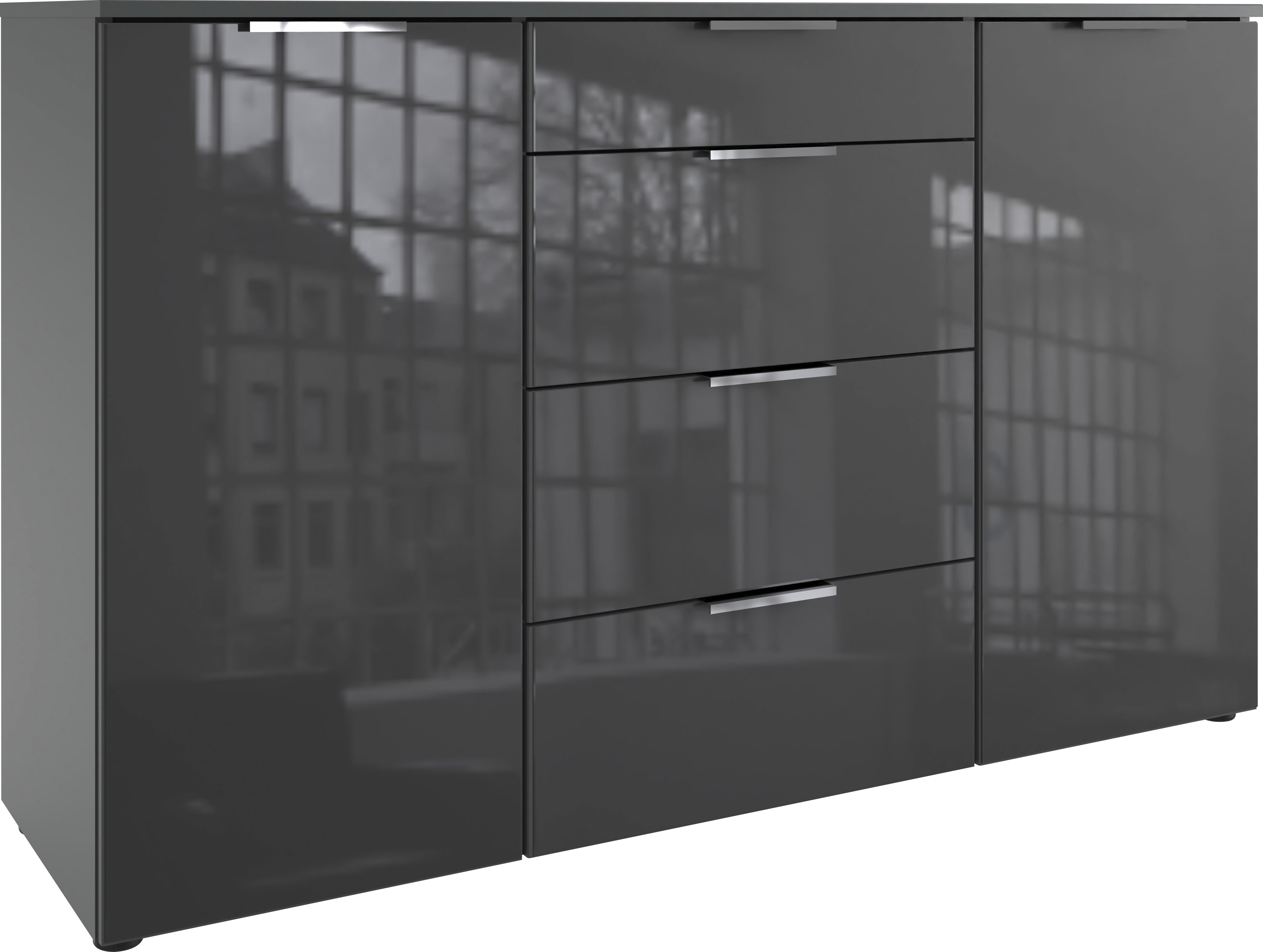 Wimex "Level36 C by fresh to go" mit Glaselementen auf der Front, soft-close Funktion, 135cm breit