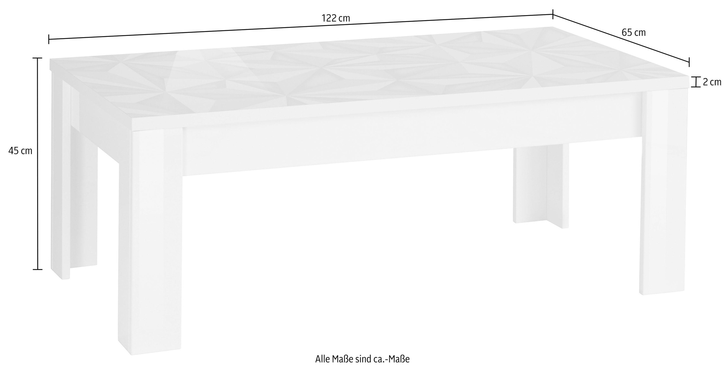 INOSIGN Couchtisch »Prisma«, Breite 122 cm