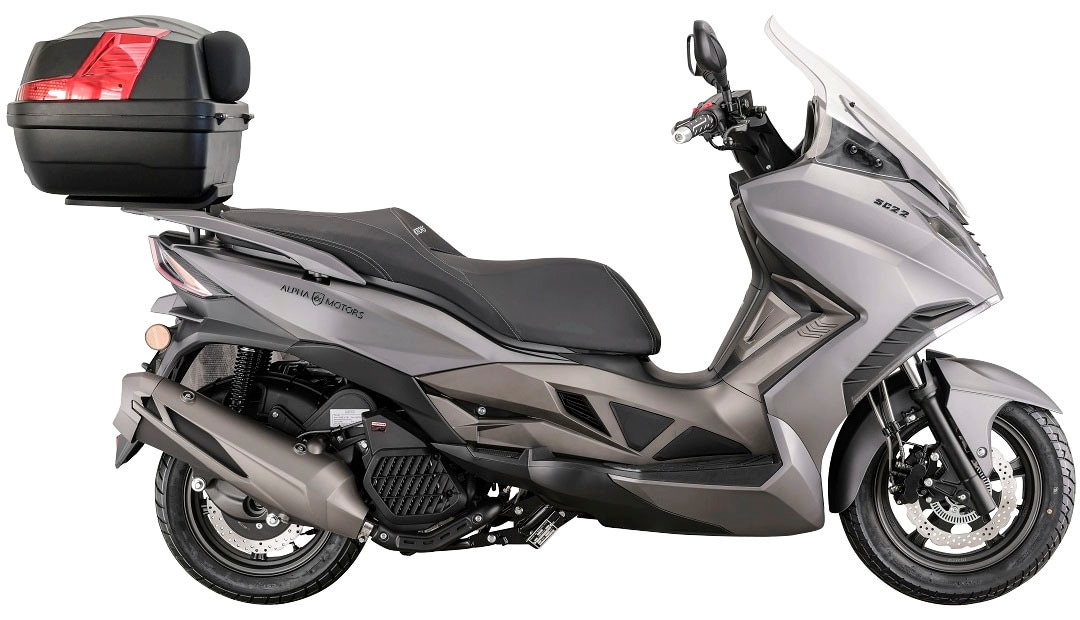 Alpha Motors Motorroller "Sport Cruiser 22", 125 cm³, 95 km/h, Euro 5, 11 PS, (Set, mit Topcase), mit Lenkerschloss