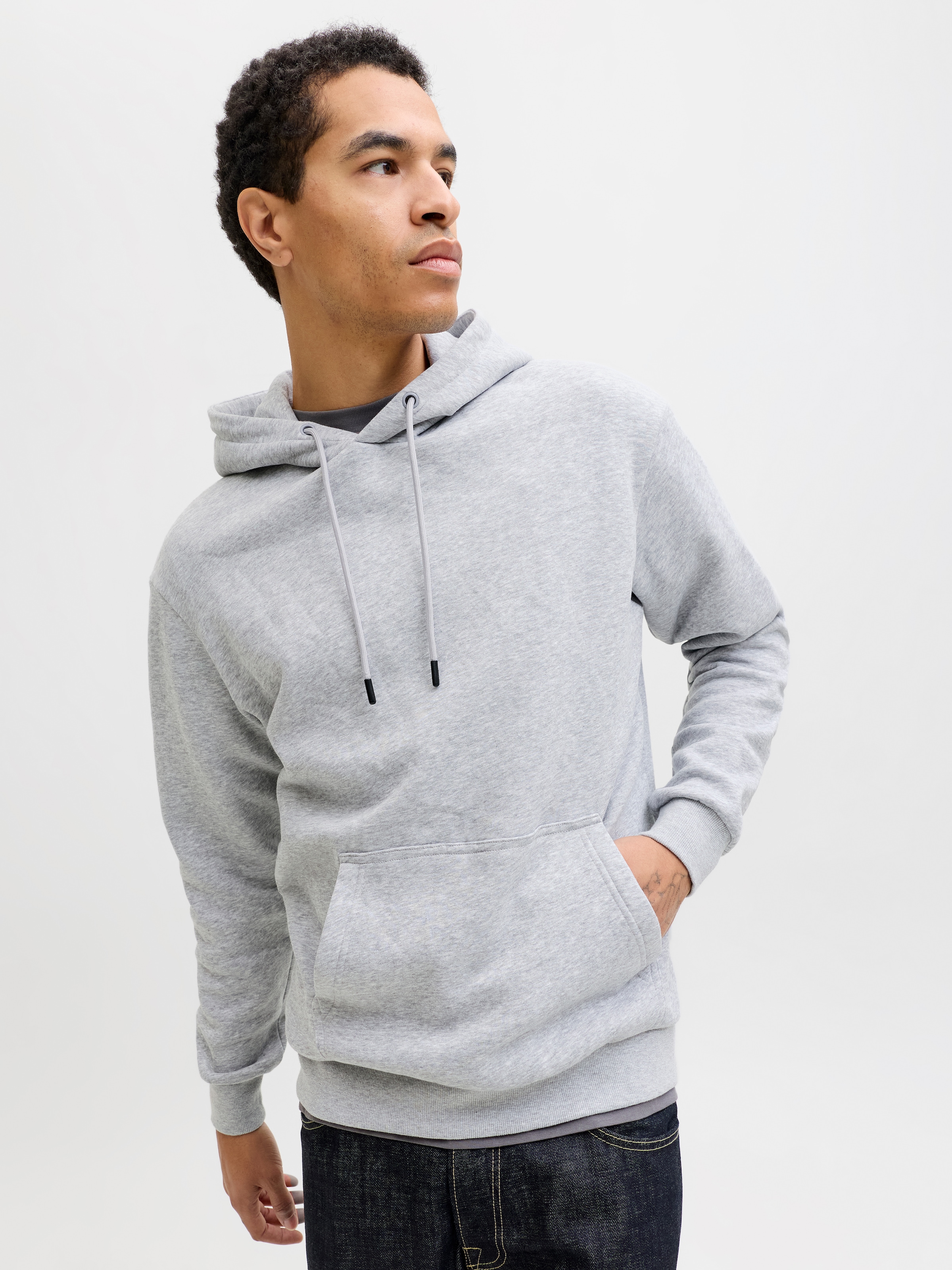 Jack & Jones »JJEBRADLEY SWEAT HOOD NOOS«, Materialmix, relaxed fit
