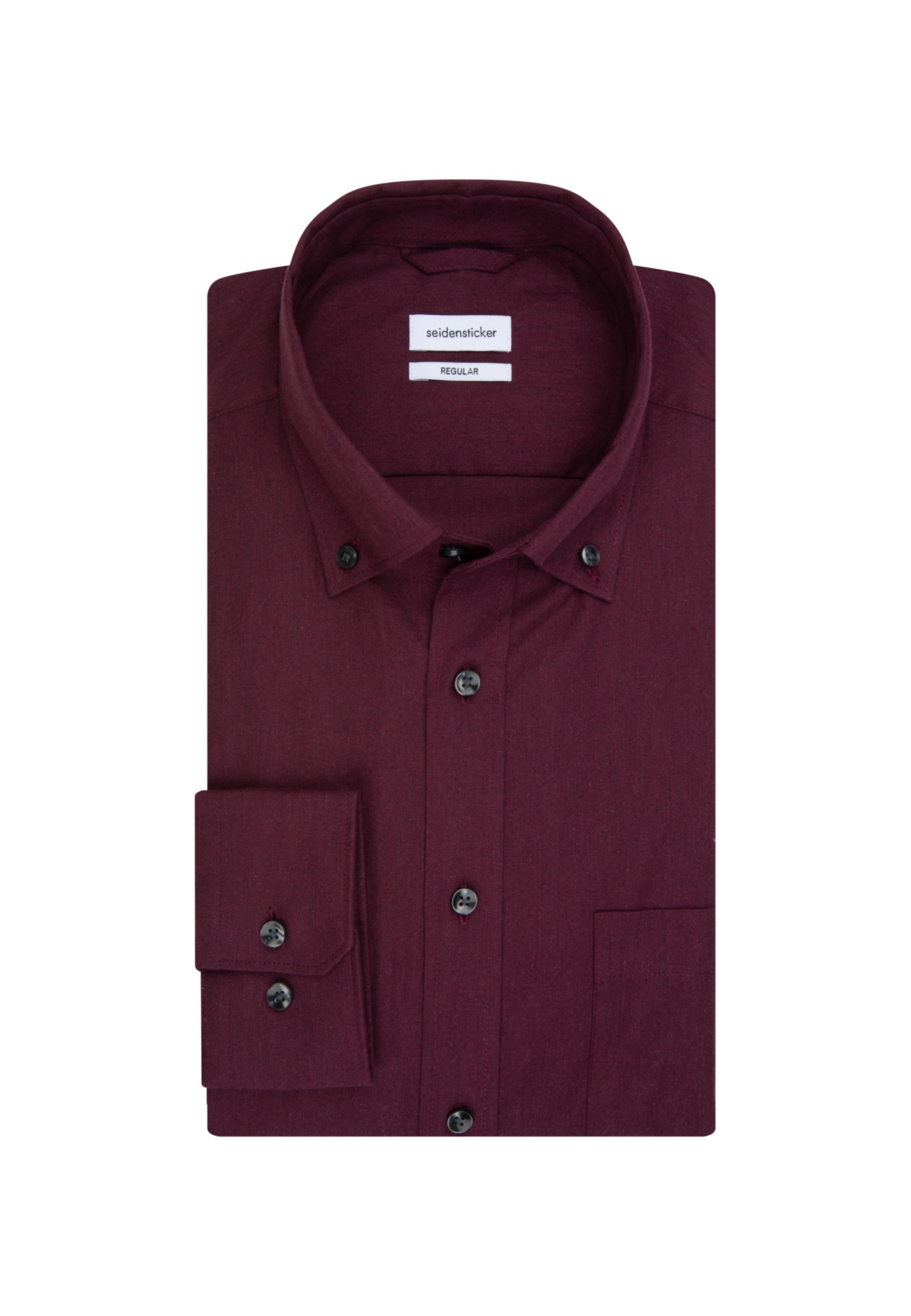 seidensticker Businesshemd »Regular«, Regular Langarm Button-Down-Kragen Uni