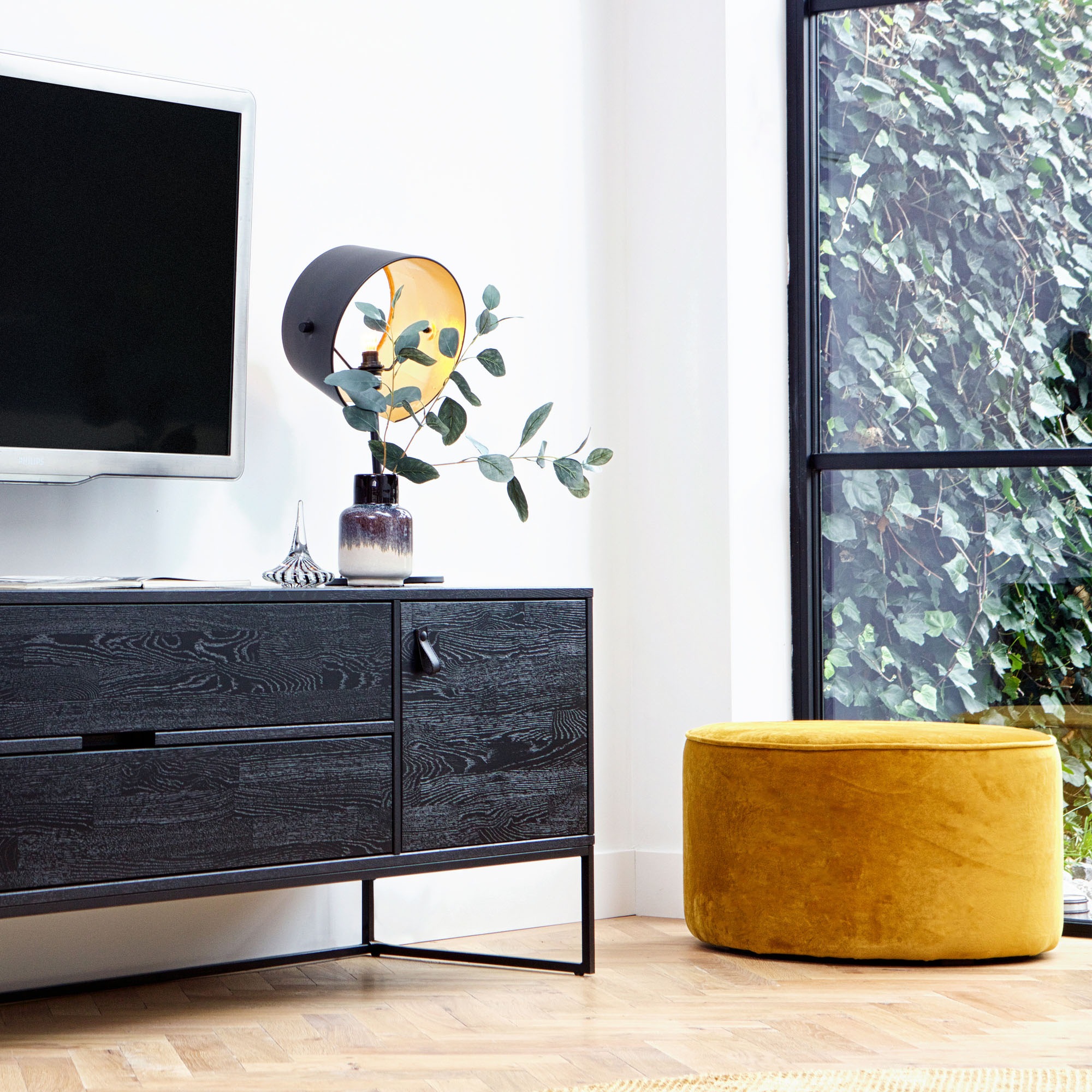 WOOOD Hocker "Sara", runde Form, vielseitig Einsetzbar, H 36 cm x Ø 60 cm günstig online kaufen