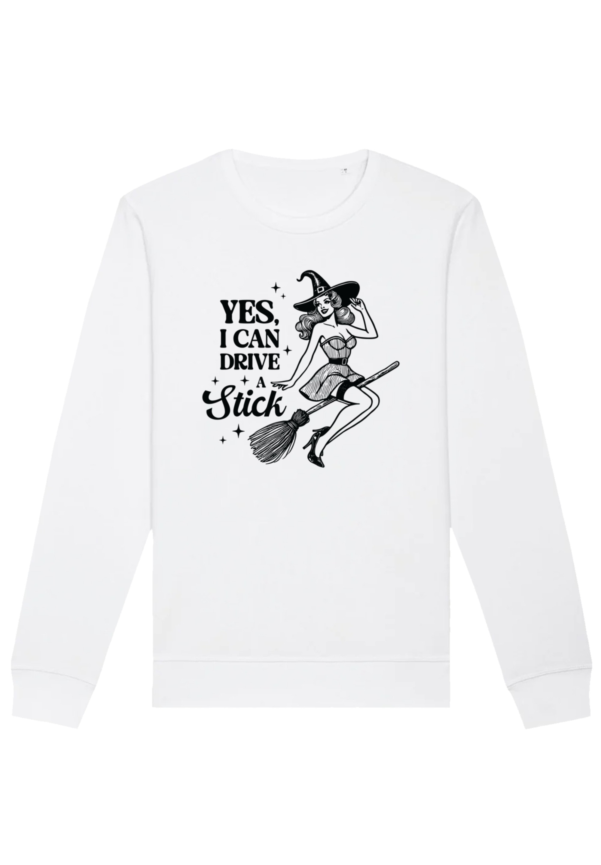 F4NT4STIC Sweatshirt "Halloween Witch yes I can drive a stick", Premium Qua günstig online kaufen