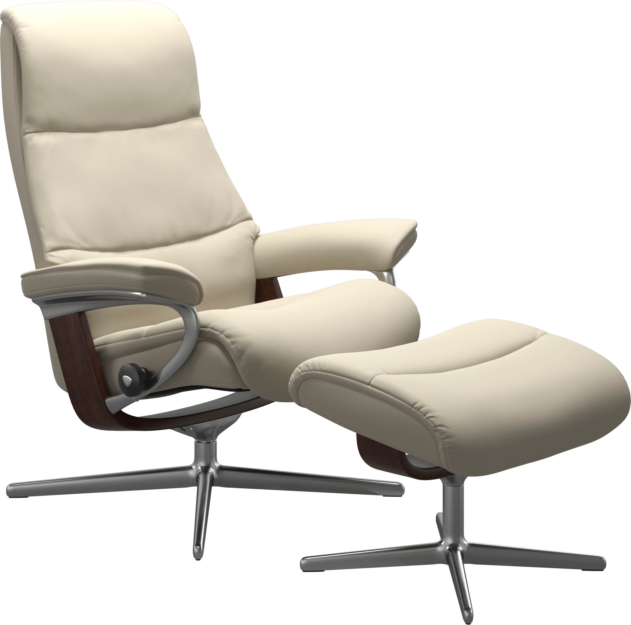 Stressless® Fußhocker »View«, mit Cross Base, Größe S, M & L, Holzakzent Braun