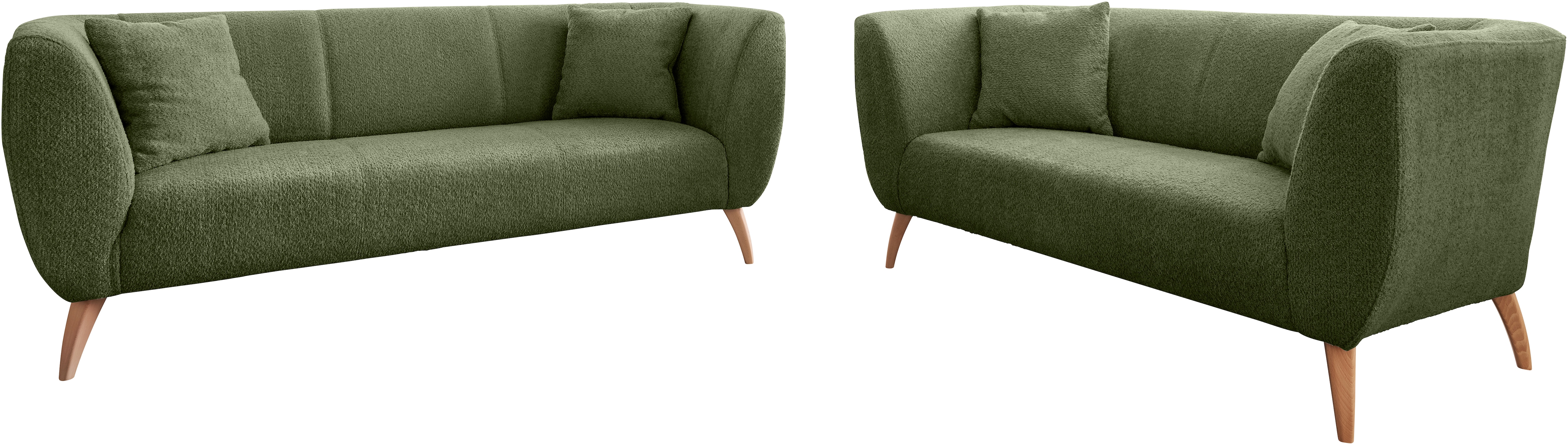 Home affaire Polstergarnitur "Colori modern und bequem, schmale Armlehnen, tolle Detailverarbeitung" Set, 3-Sitzer und 2-Sitzer, 2 Stk. tlg. auch als Loveseat erhältlich