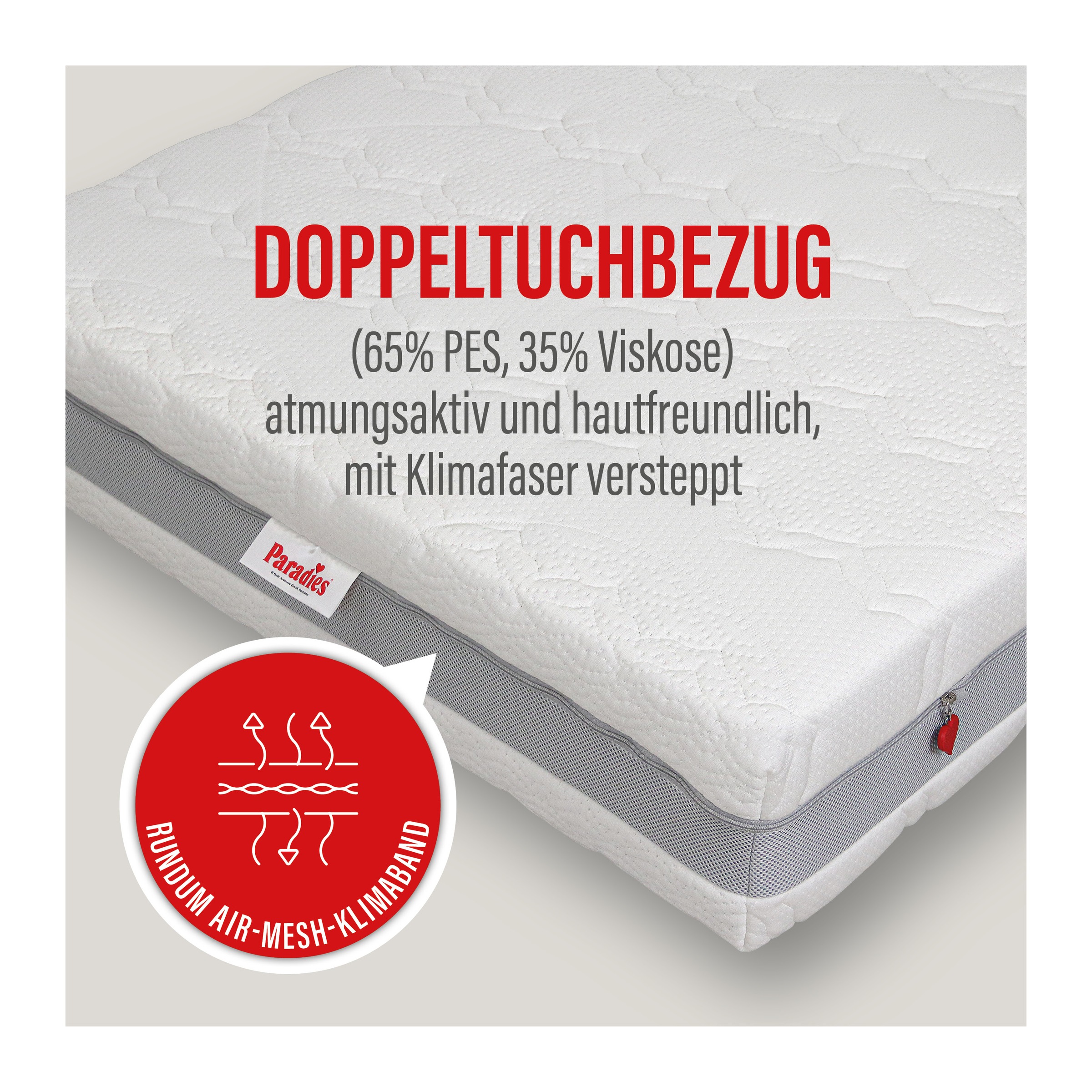 Paradies Kaltschaummatratze »Neuheit: Paradies Prolife Supreme, Testsieger Stiftung Warentest« 22 cm hoch Raumgewicht: 35 kg/m³ 1 Stk. tlg. Note GUT (2,2), getestet in 90x200 cm, Härtegrad 3