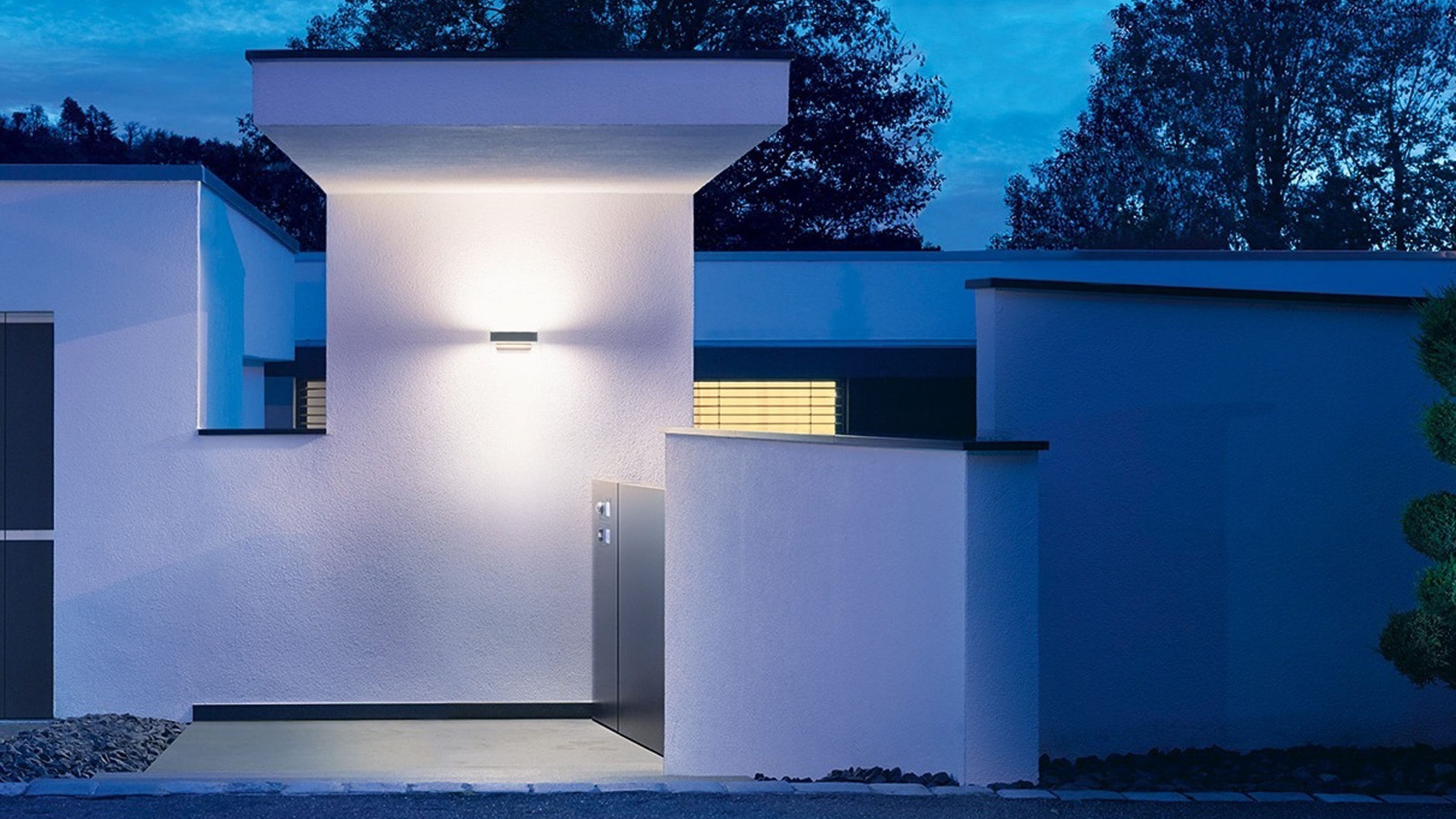 steinel LED Außen-Wandleuchte »L 810 SC ANT«, 2 flammig, Leuchtmittel LED-Board | LED fest integriert, 160° Bewegungsmelder,Smart Home, App-Steuerung,Up&DownLight,Anthrazit