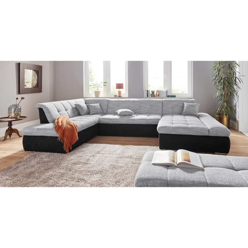 DOMO collection Wohnlandschaft »PB Moric wahlweise mit Bettfunktion und Armteilverstellung, Schlafsofa«