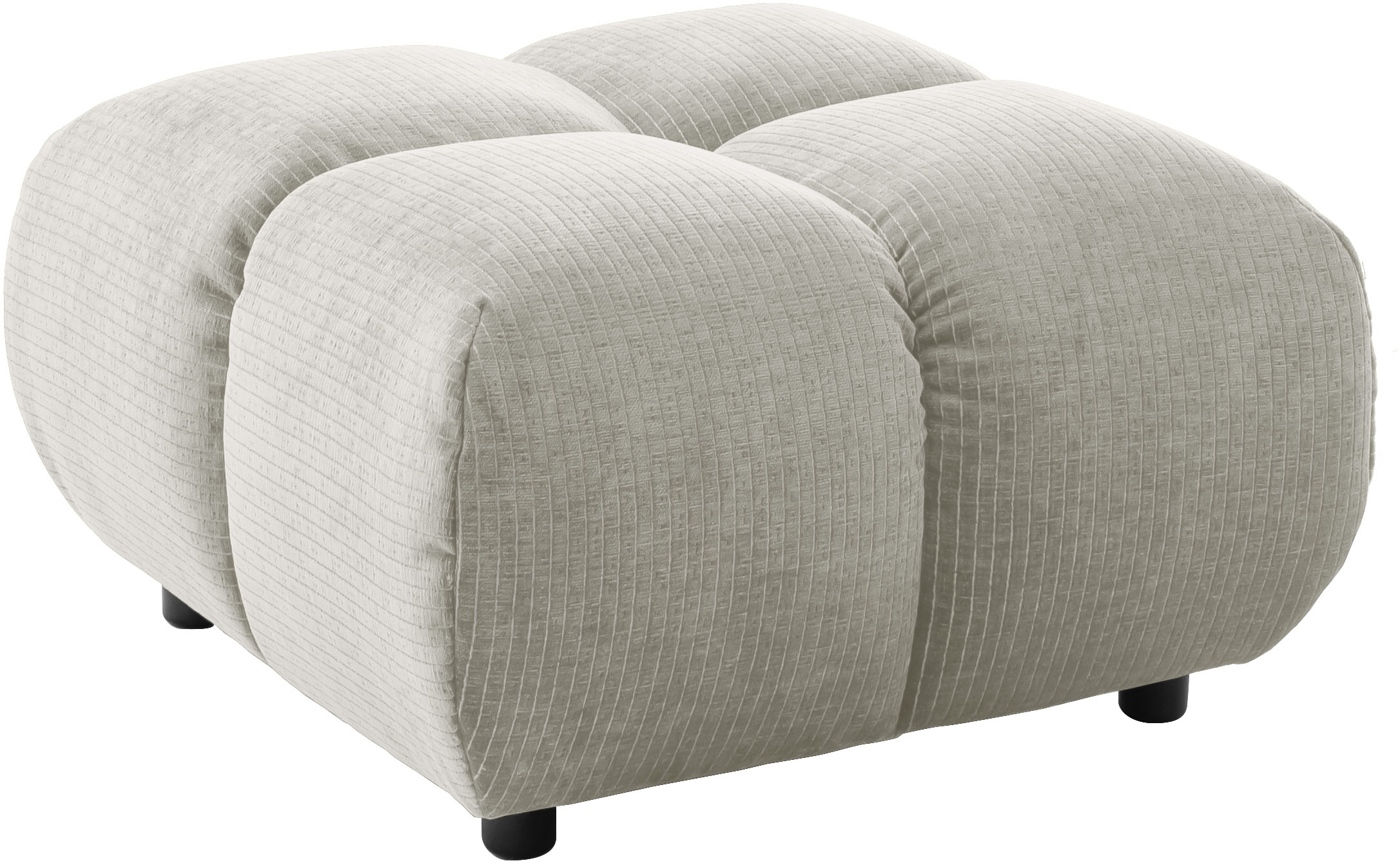 Home affaire Polsterhocker "Cozy Bubble, mit eleganter Steppung, weich gepolstert, 73x73 cm" 1 Stk. tlg. passend zum Sofa und dem drehbaren Sessel der Graceland-Serie