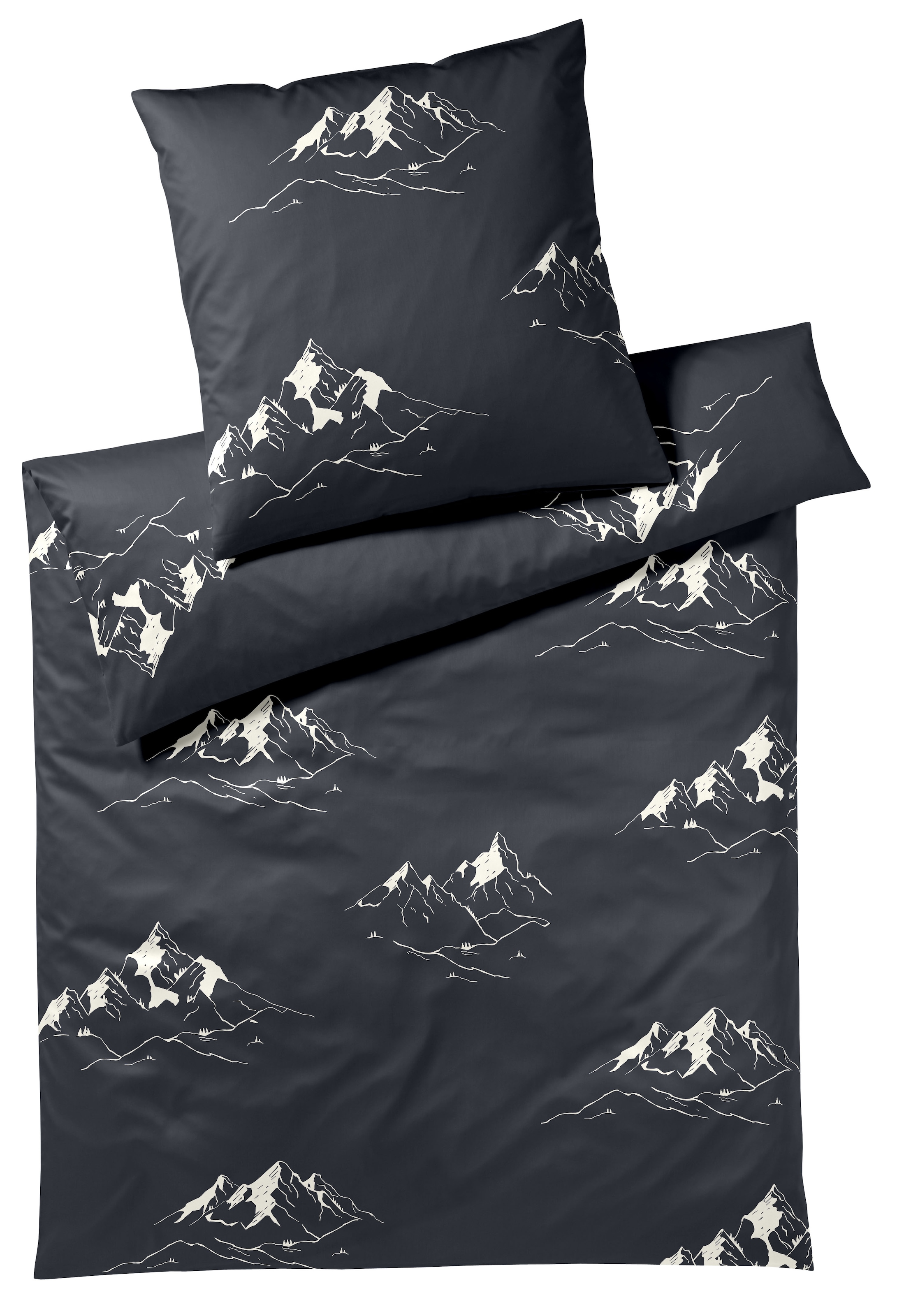 Elegante Bettwäsche "Mountain Top" 2 Stk. tlg. angenehmes Hautgefühl günstig online kaufen