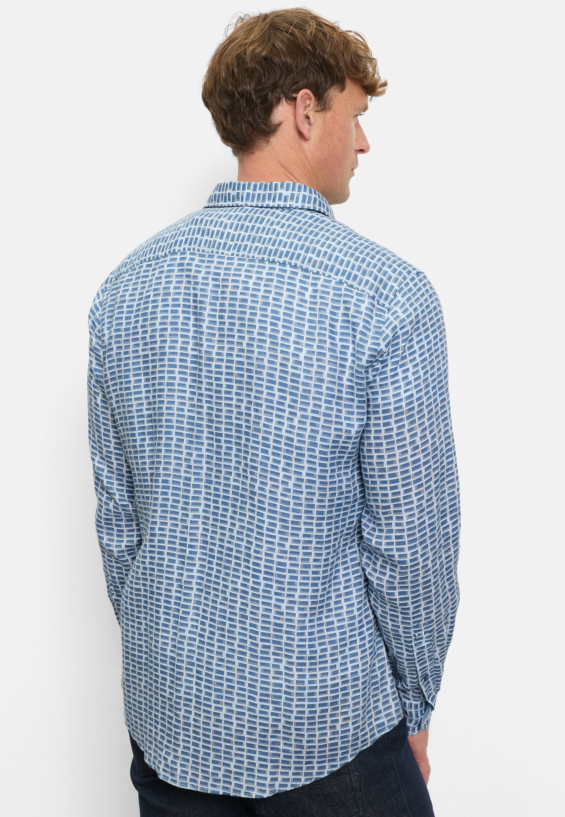 Chemise OLYMP Casual manches longues Bleu L 3