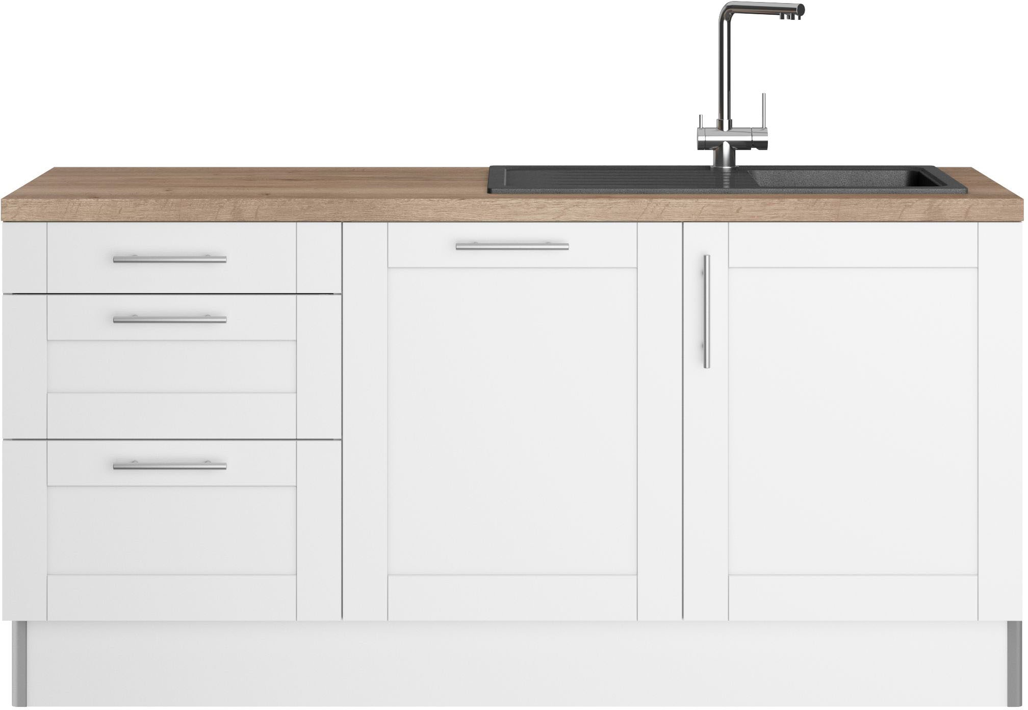 OPTIFIT Küche "Ahus", 180 cm breit, wahlw.mit E-Geräten, Soft Close Funktion, MDF Fronten