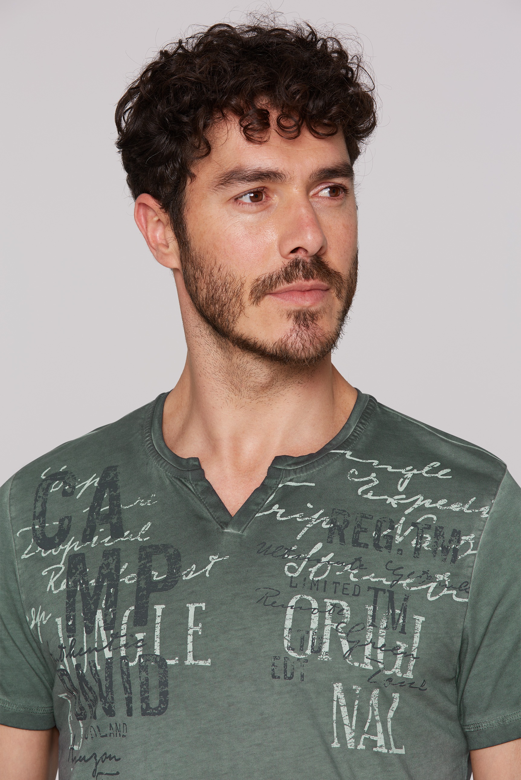CAMP DAVID Rundhalsshirt, aus Baumwolle
