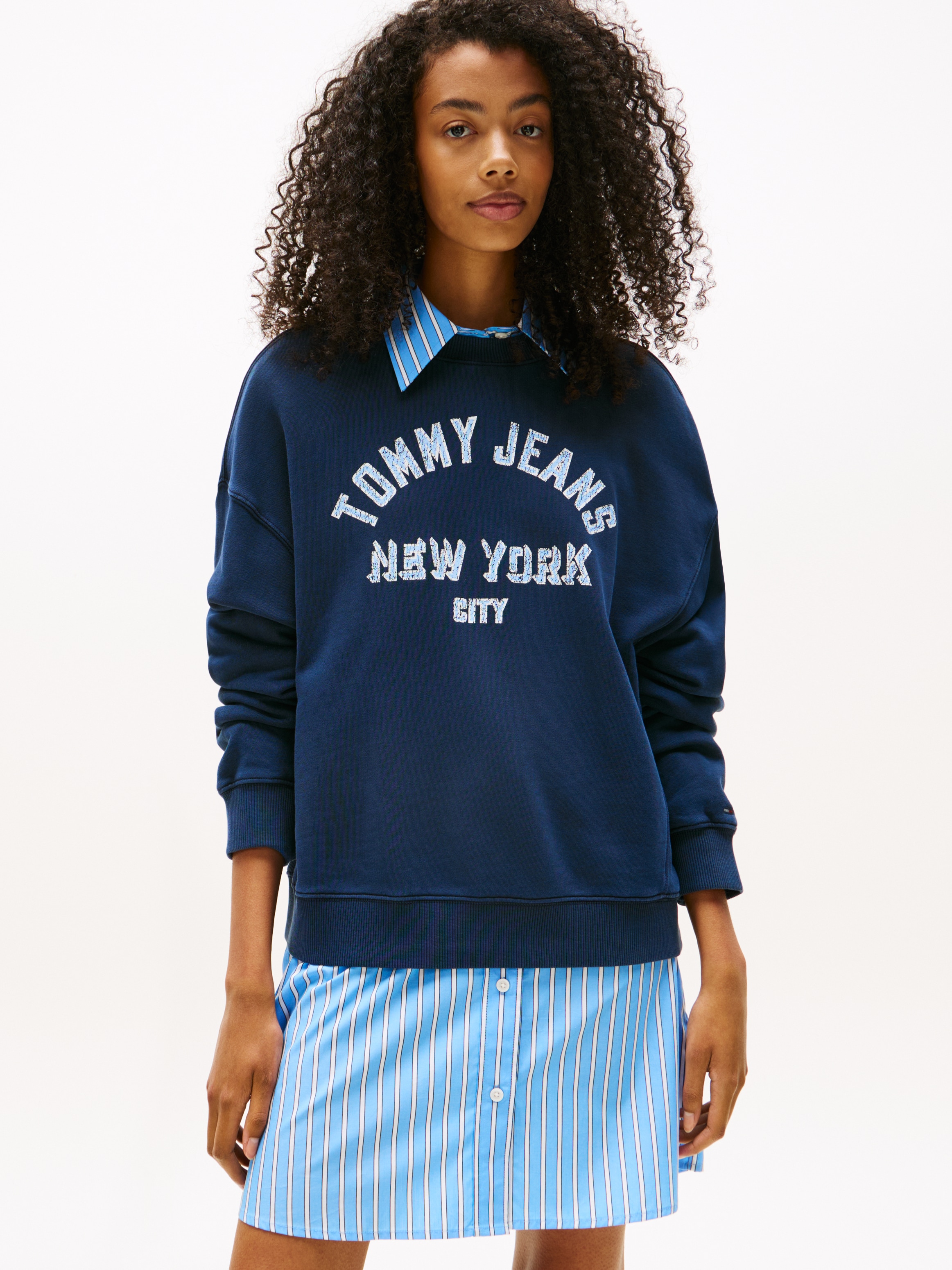 Tommy Jeans Sweatshirt "TJW BXY VARSITY OVERDYE CREW EXT" günstig online kaufen
