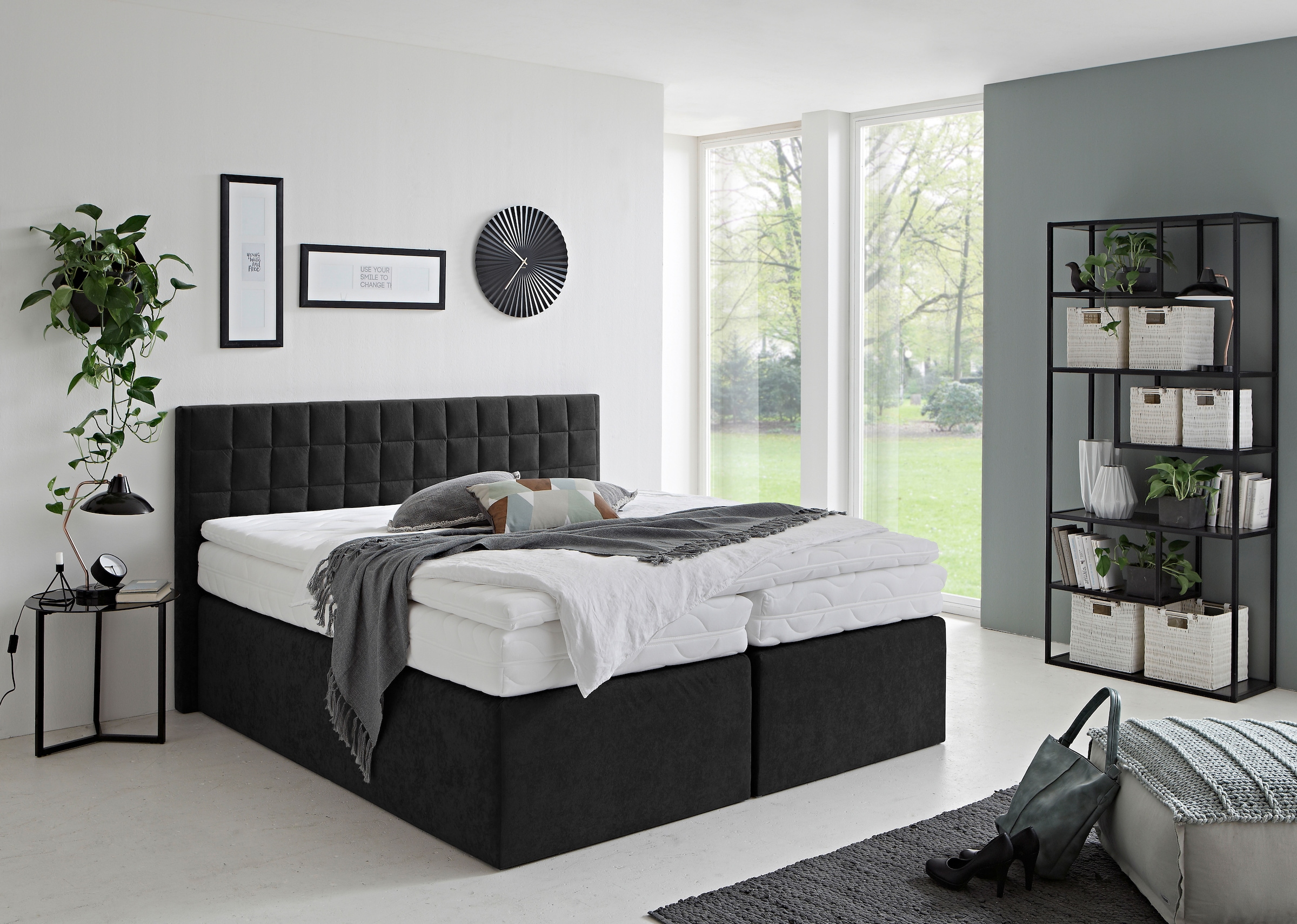 Westfalia Schlafkomfort Boxspringbett "Dublin, wahlweise mit Topper in vers günstig online kaufen