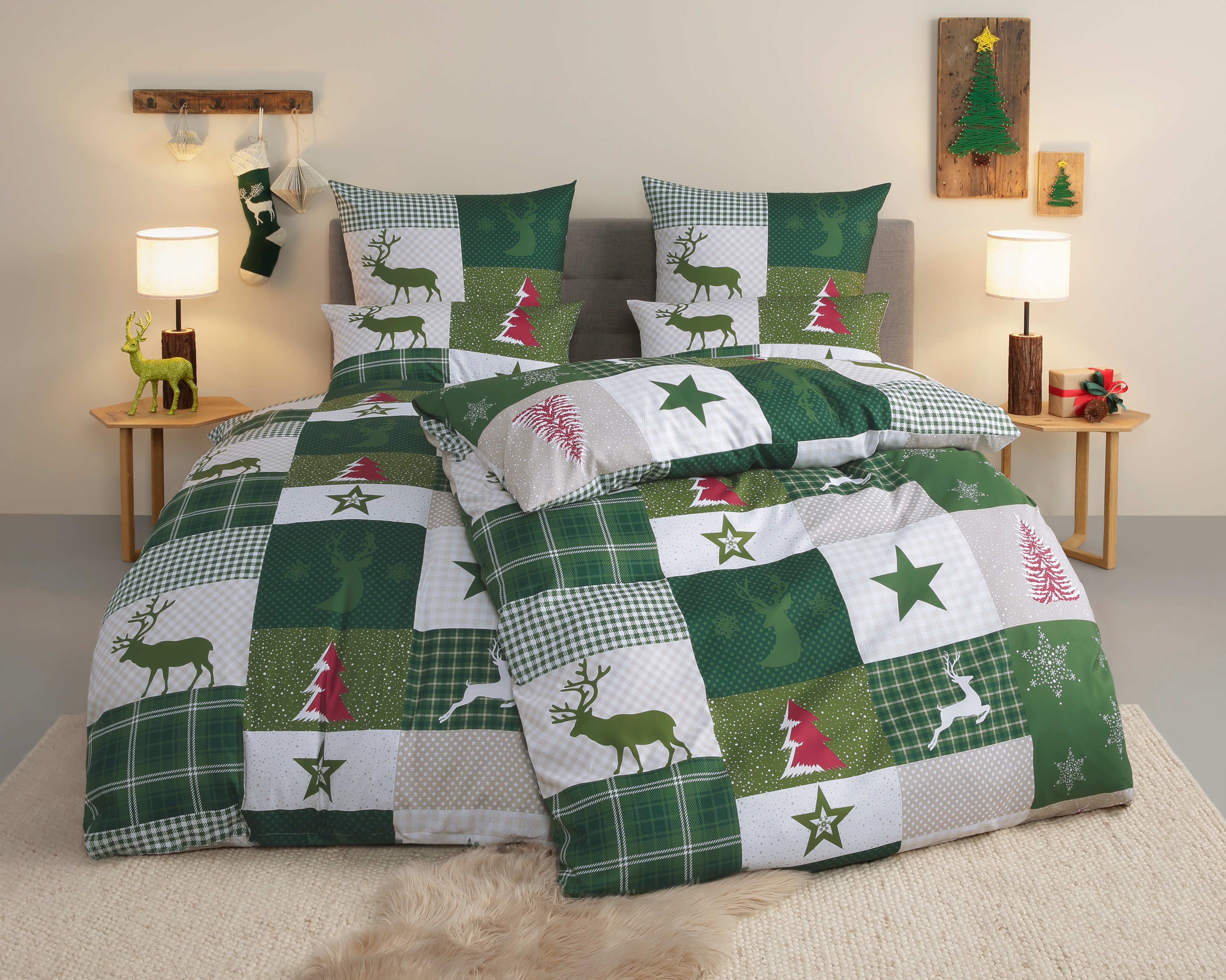 OTTO home Bettwäsche "Nicholas" 2 Weihnachtsbettwäsche, Winter, in 3 Qualitäten verfügbar