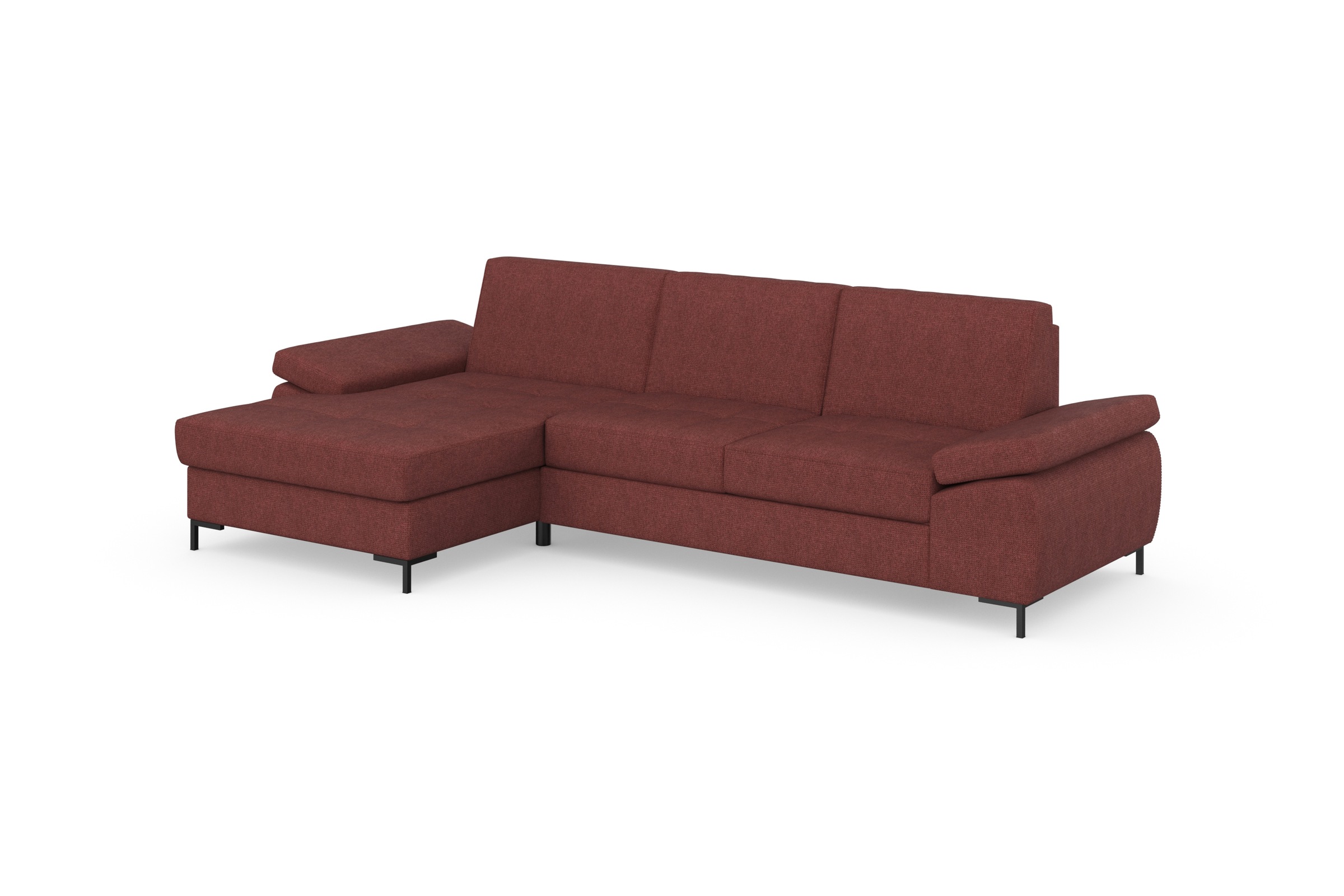 DOMO collection Ecksofa »Capelo L-Form«, mit Armteilverstellung, wahlweise mit Bettfunktion, Federkern
