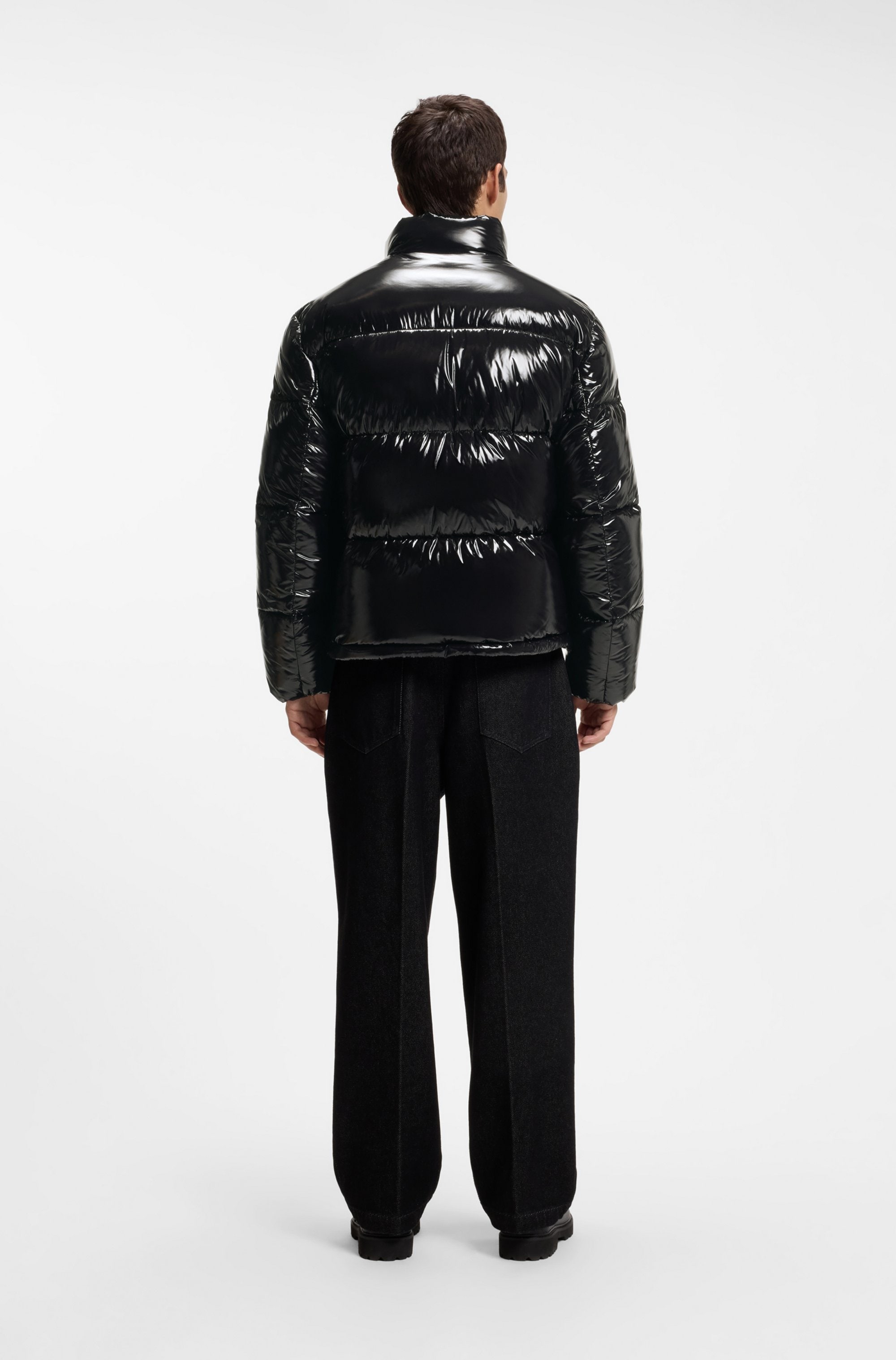 HUGO Steppjacke »Baltos« ohne Kapuze mit glänzendem Finish, Stehkragen, Regular Fit