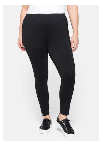 Sheego Leggings »Leggings«, in Ankle-Länge, mit Knopfdetail am Saum kaufen
