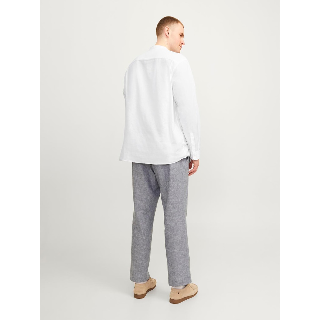 Jack & Jones PlusSize Langarmhemd »JJELINEN BLEND BAND SHIRT LS SN PLS«