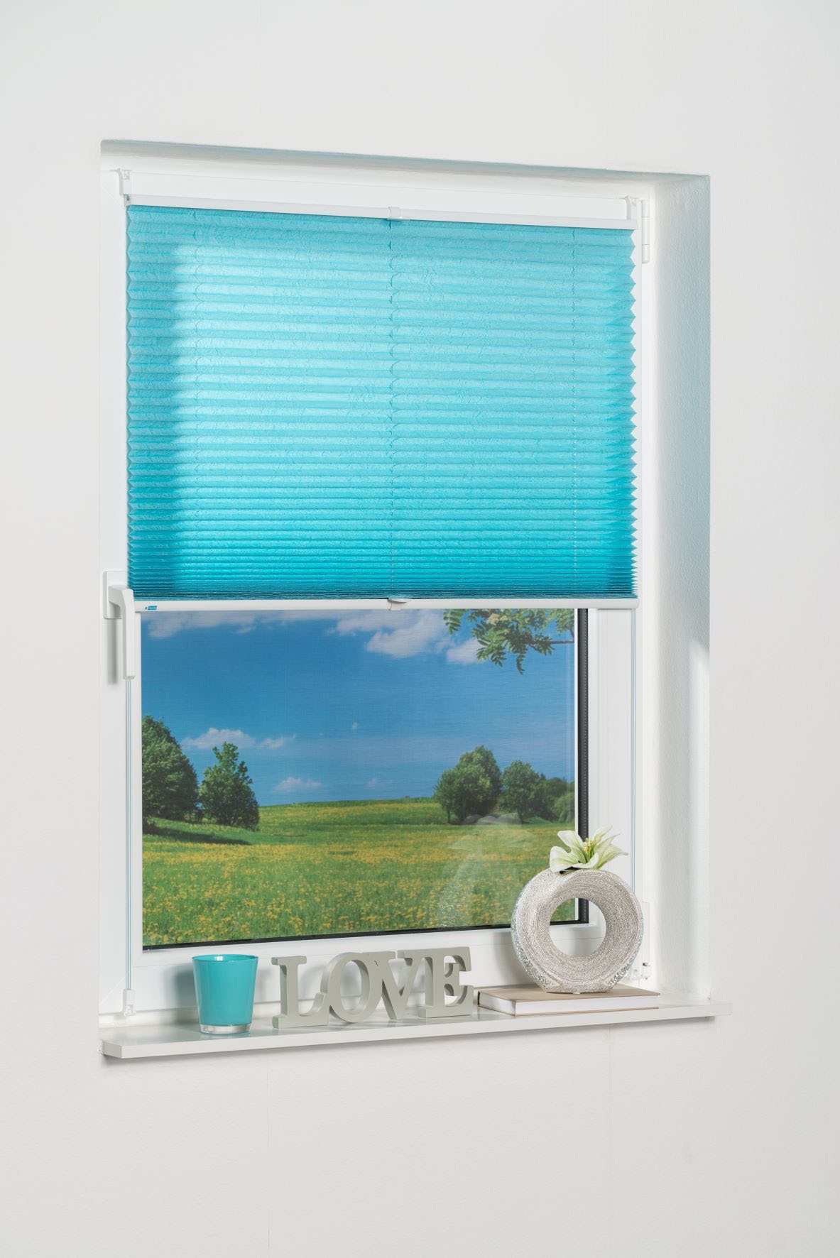K-HOME Plissee "Klemmfix Pisa" Lichtschutz ohne Bohren verspannt Crushed-Optik
