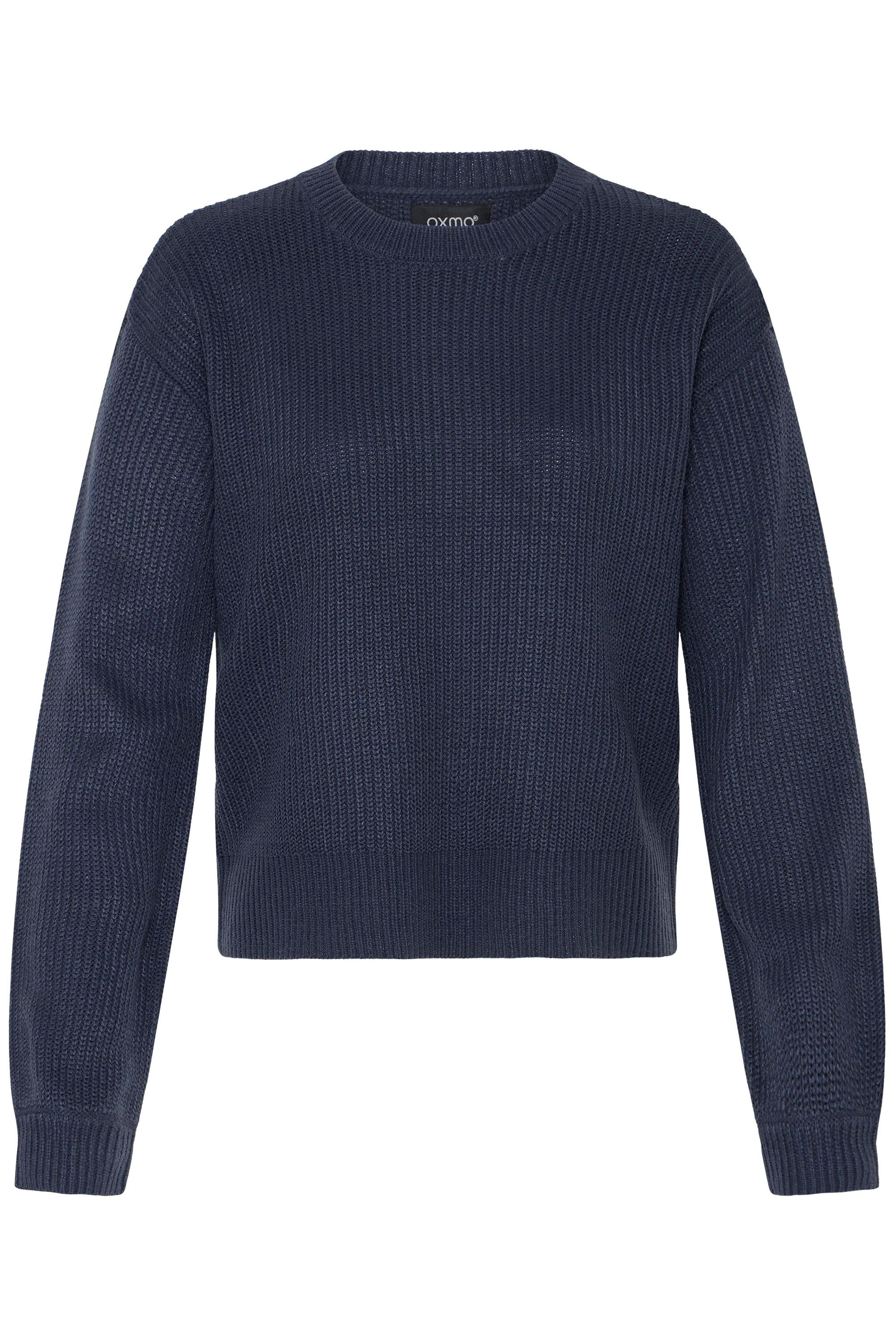 OXMO Damen Strickfleece-Pullover "Strickpullover OXFKIMNI"night sky, Gr. M, Obermaterial: 50% Polyacryl PAN. 50% Polyester PES., Pullover