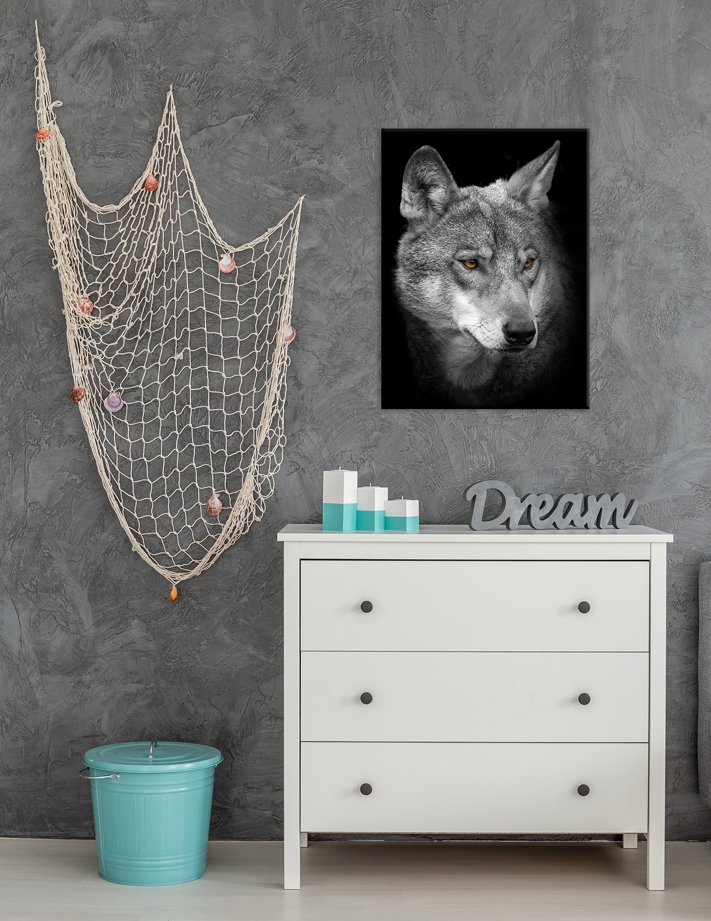 Bönninghoff Leinwandbild »Wandbild WOLF 46x61 cm – Leinwandbild Keilrahmen Deko modern« Wildtiere | Wolfbilder | Wölfe 1 Stk. tlg. auf Keilrahmen gespannt