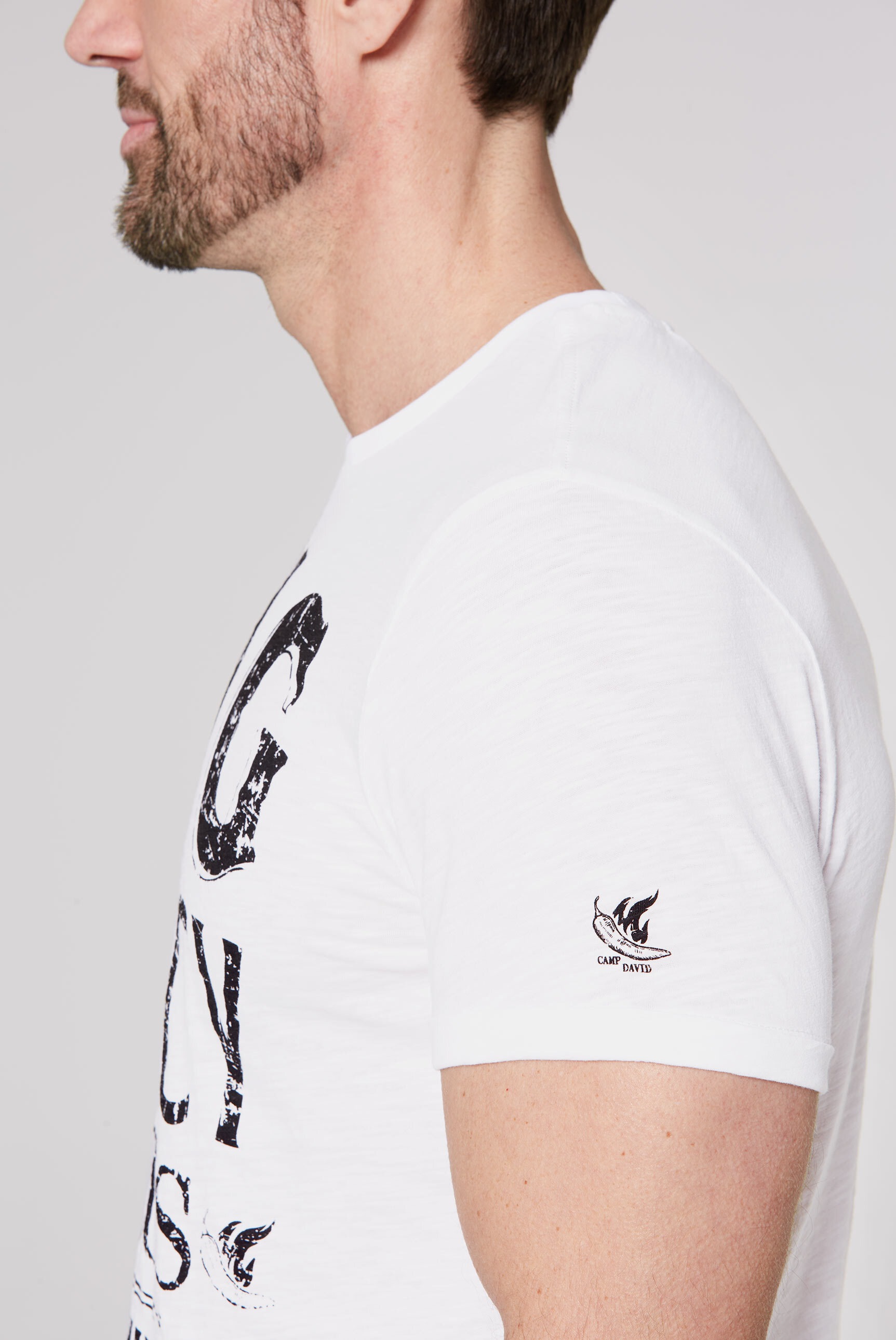 CAMP DAVID Rundhalsshirt, aus Baumwolle